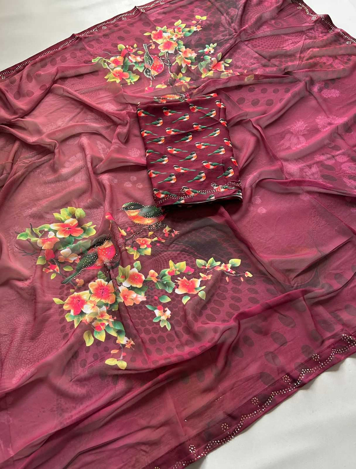 Anagha Georgette Printed Saree