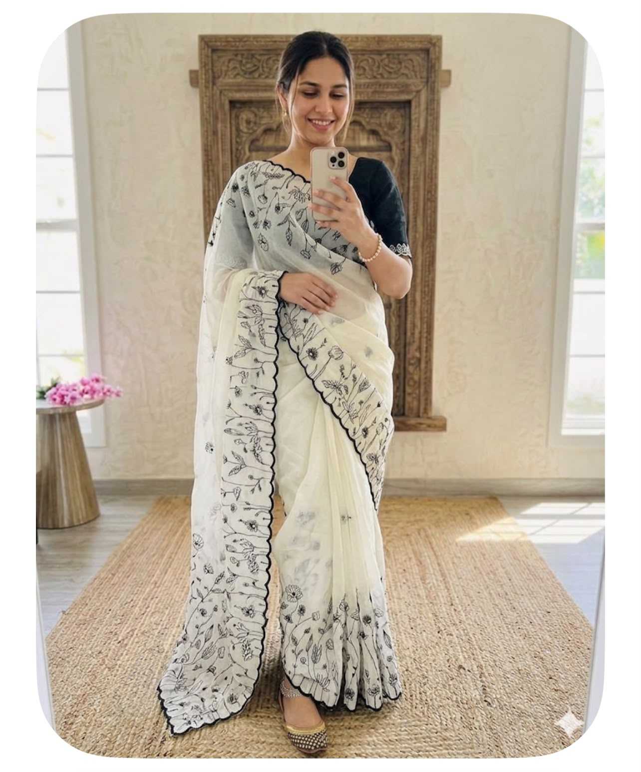 Satin Designer Saree