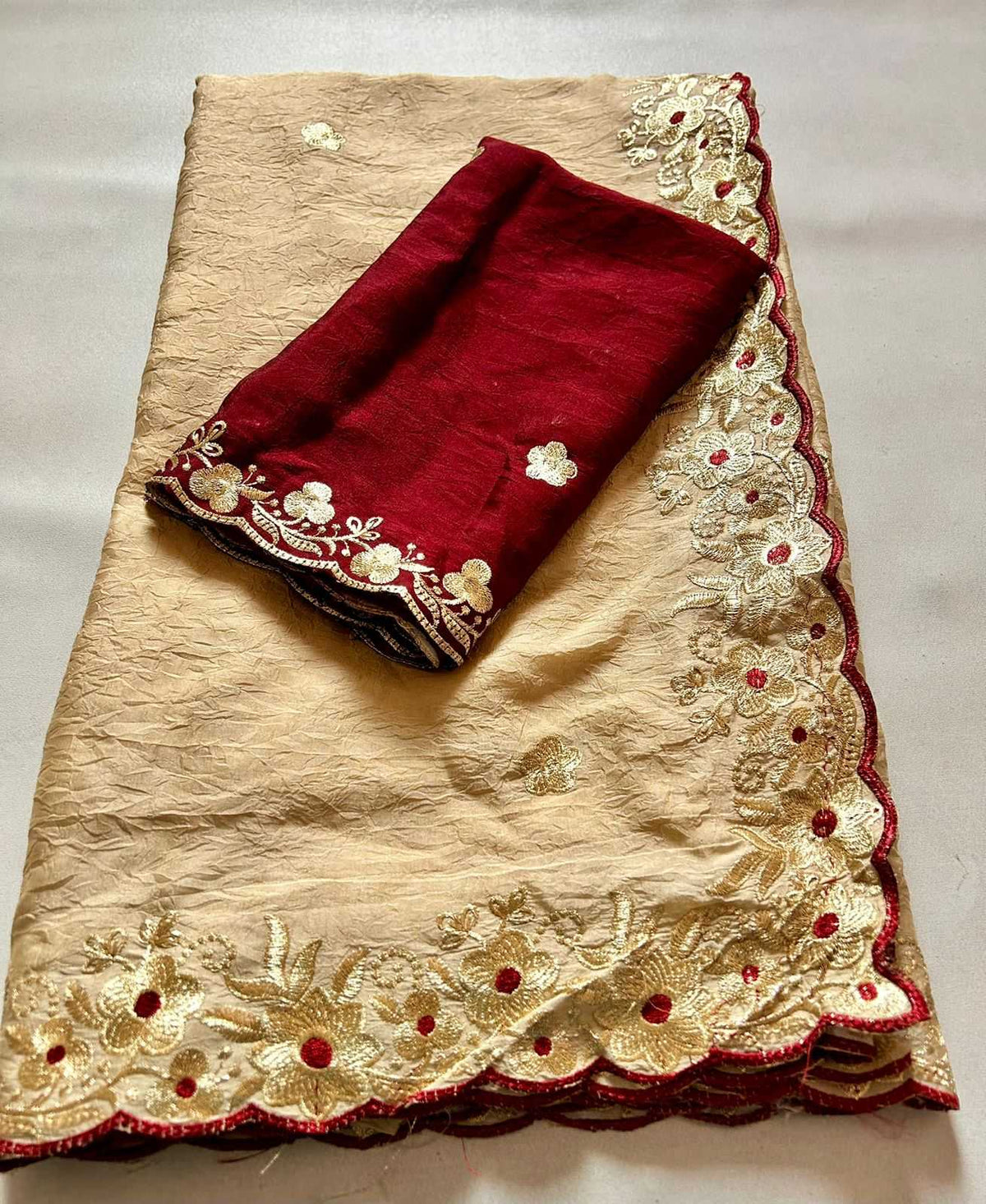 Crush Silk Party Wear Saree