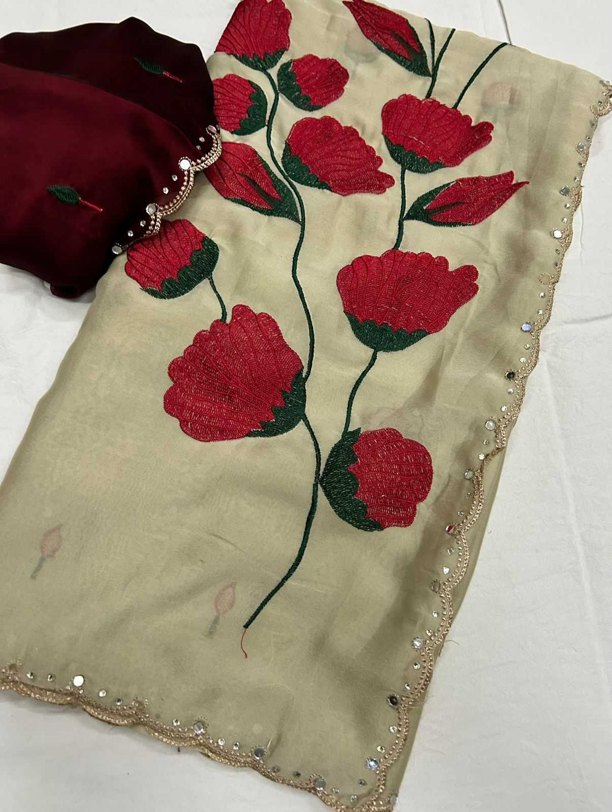 Ayushmati Rangoli Silk Embroidered Saree