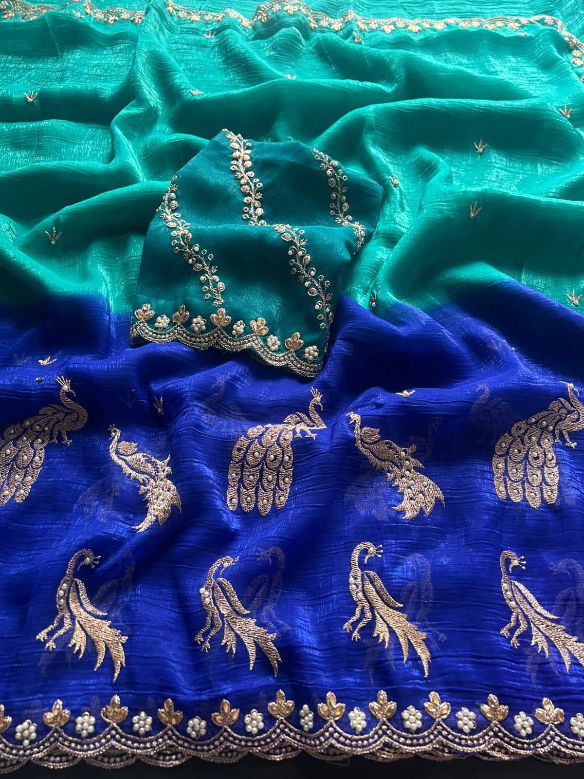 Crush Silk Designer Saree