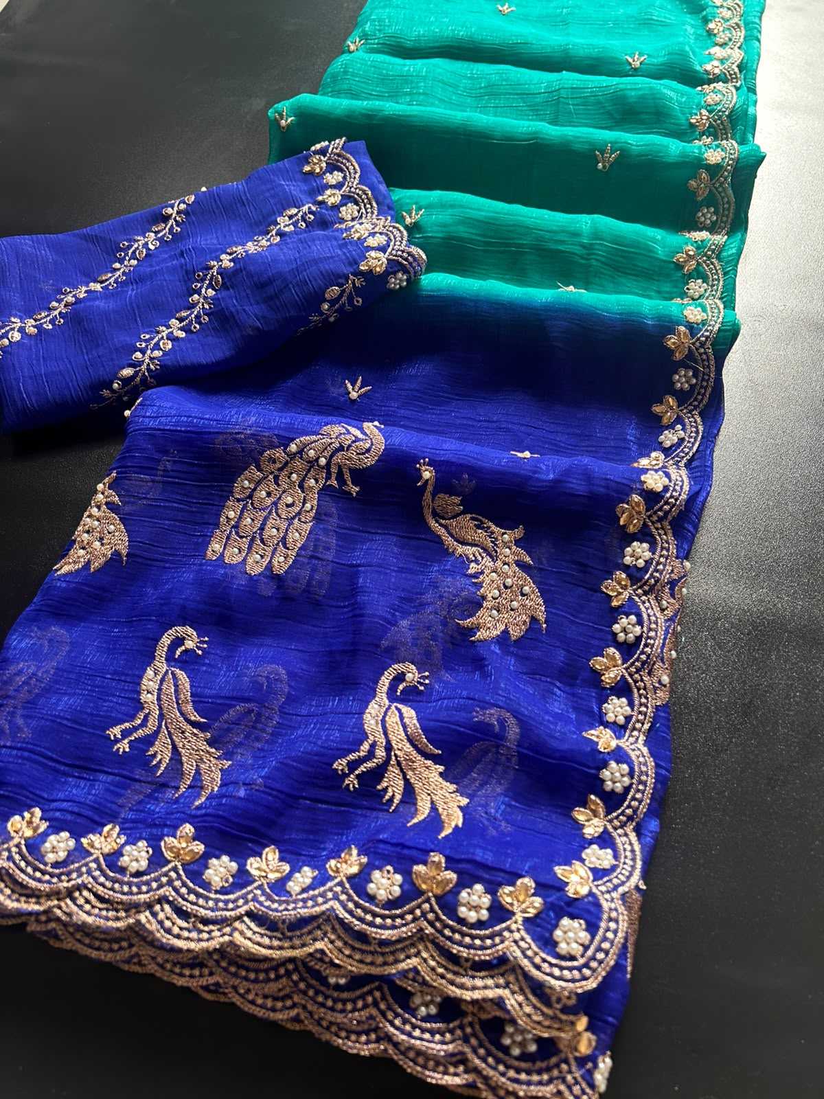 Crush Silk Designer Saree