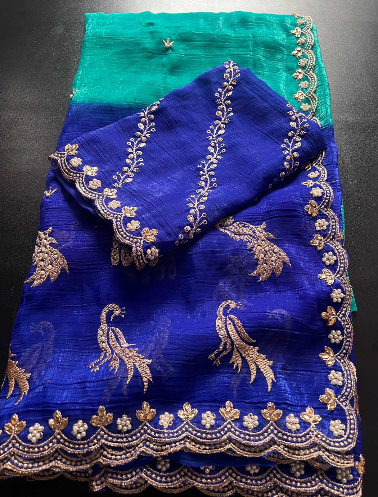 Crush Silk Designer Saree