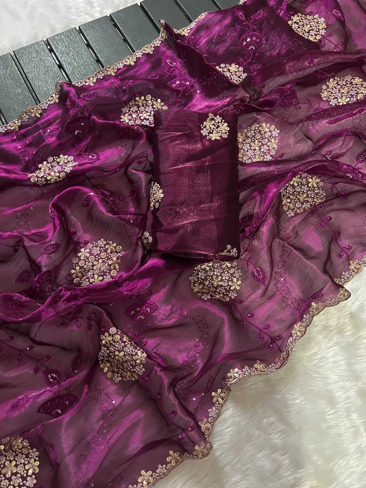 Satin Party Wear Saree
