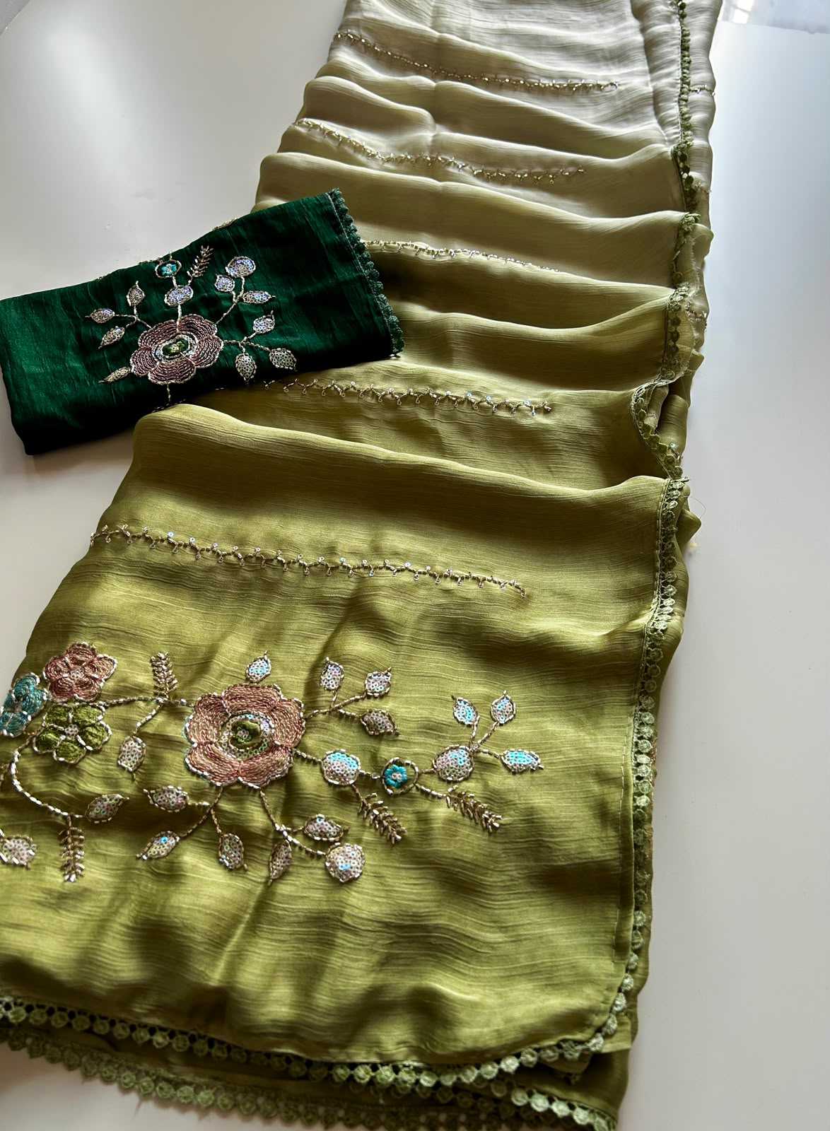 Crush Silk Party Wear Saree