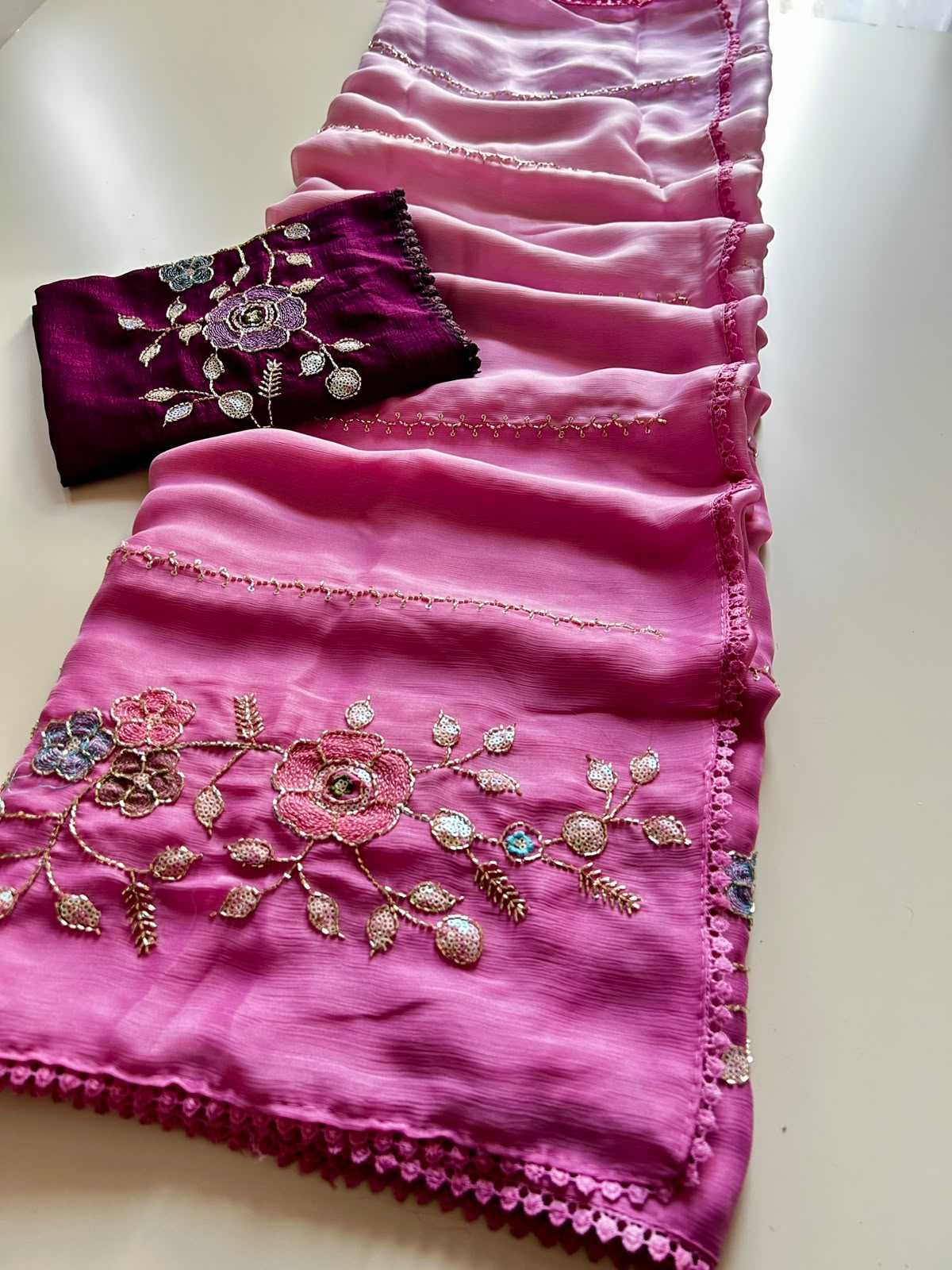Crush Silk Party Wear Saree