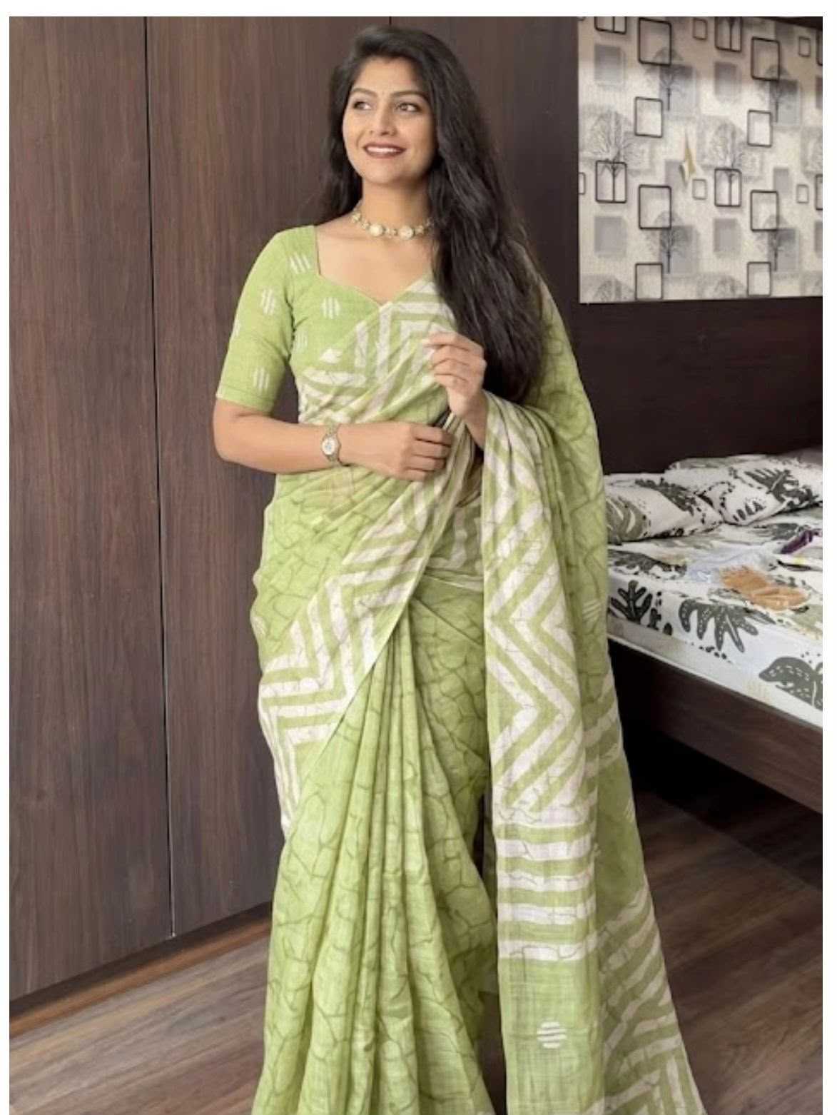 Linen Designer Saree