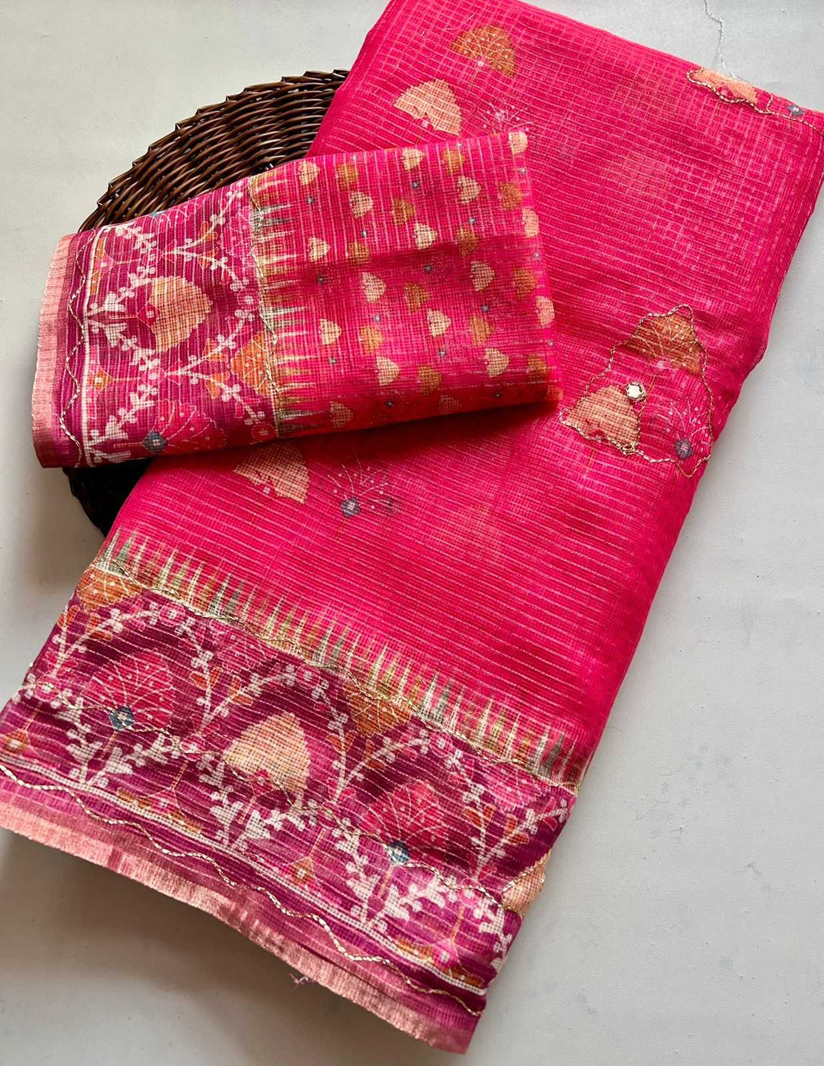 Janhvi Soft Kota Embroidered Saree