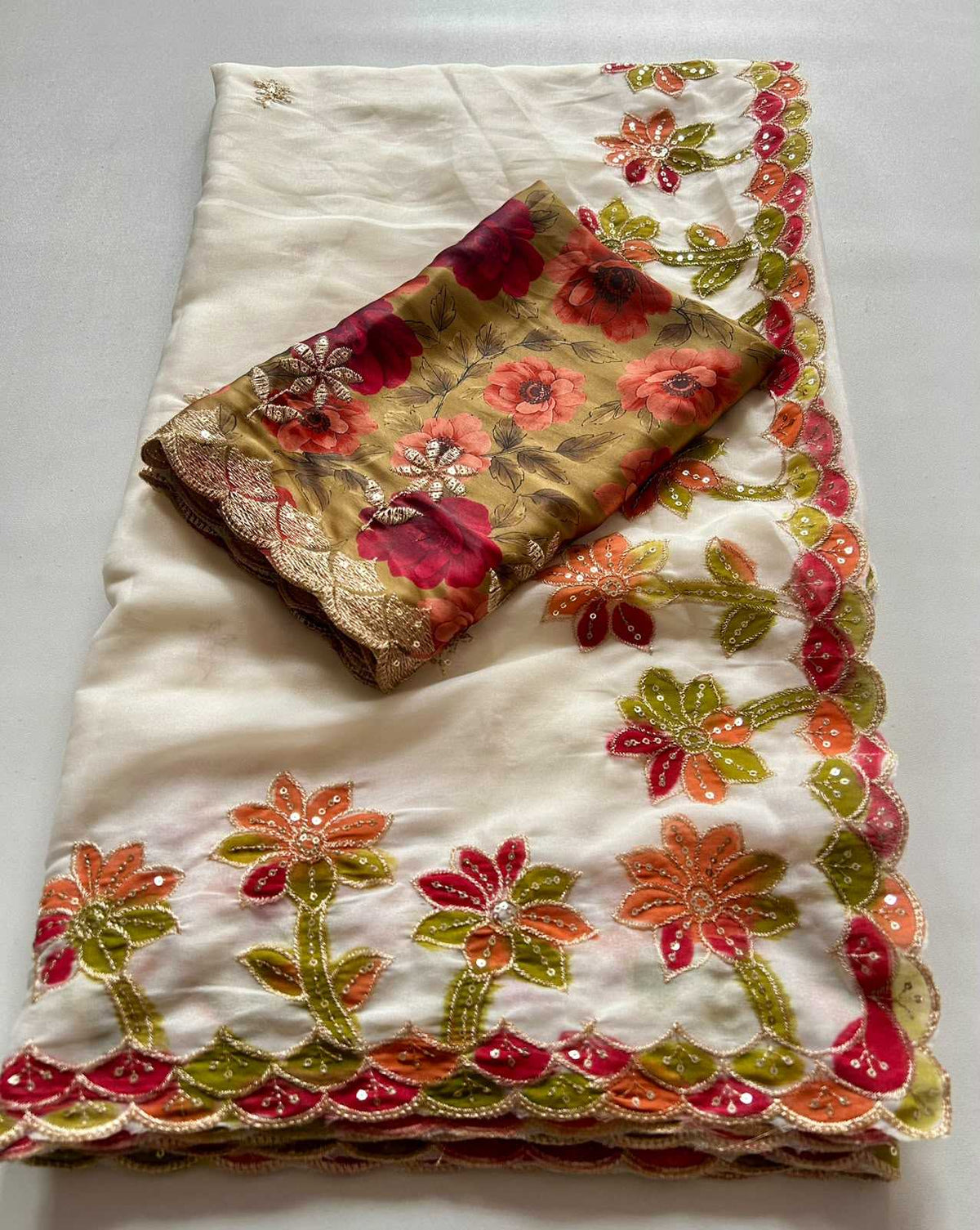 Kalpna Satin Work Saree