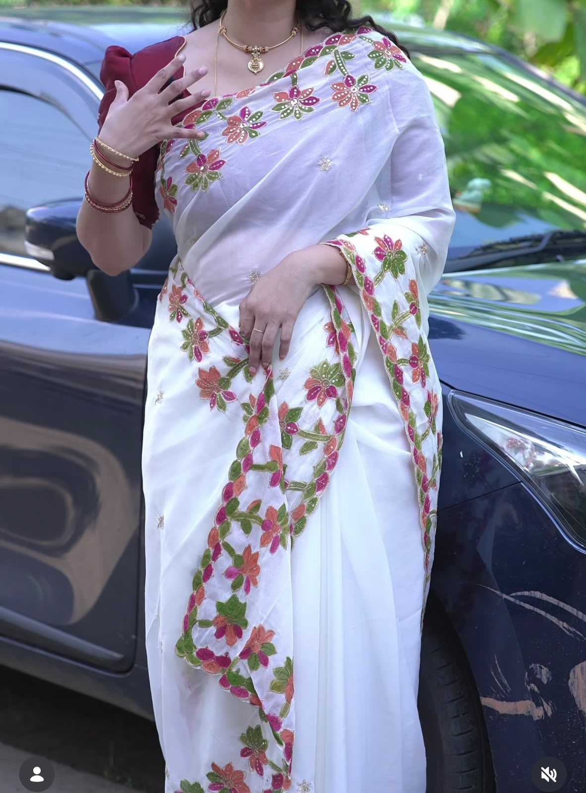Kalpna Satin Work Saree