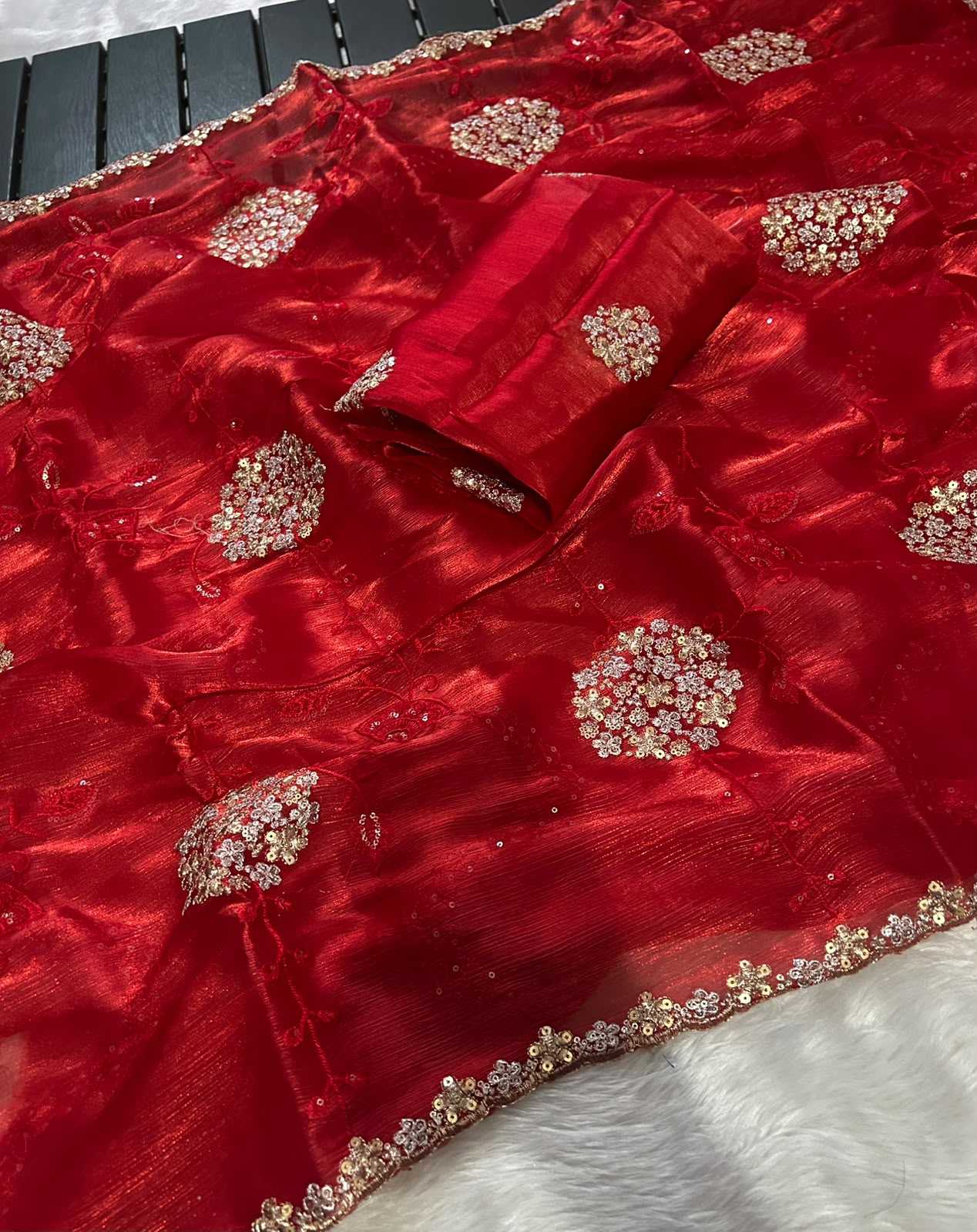Satin Sequence Saree
