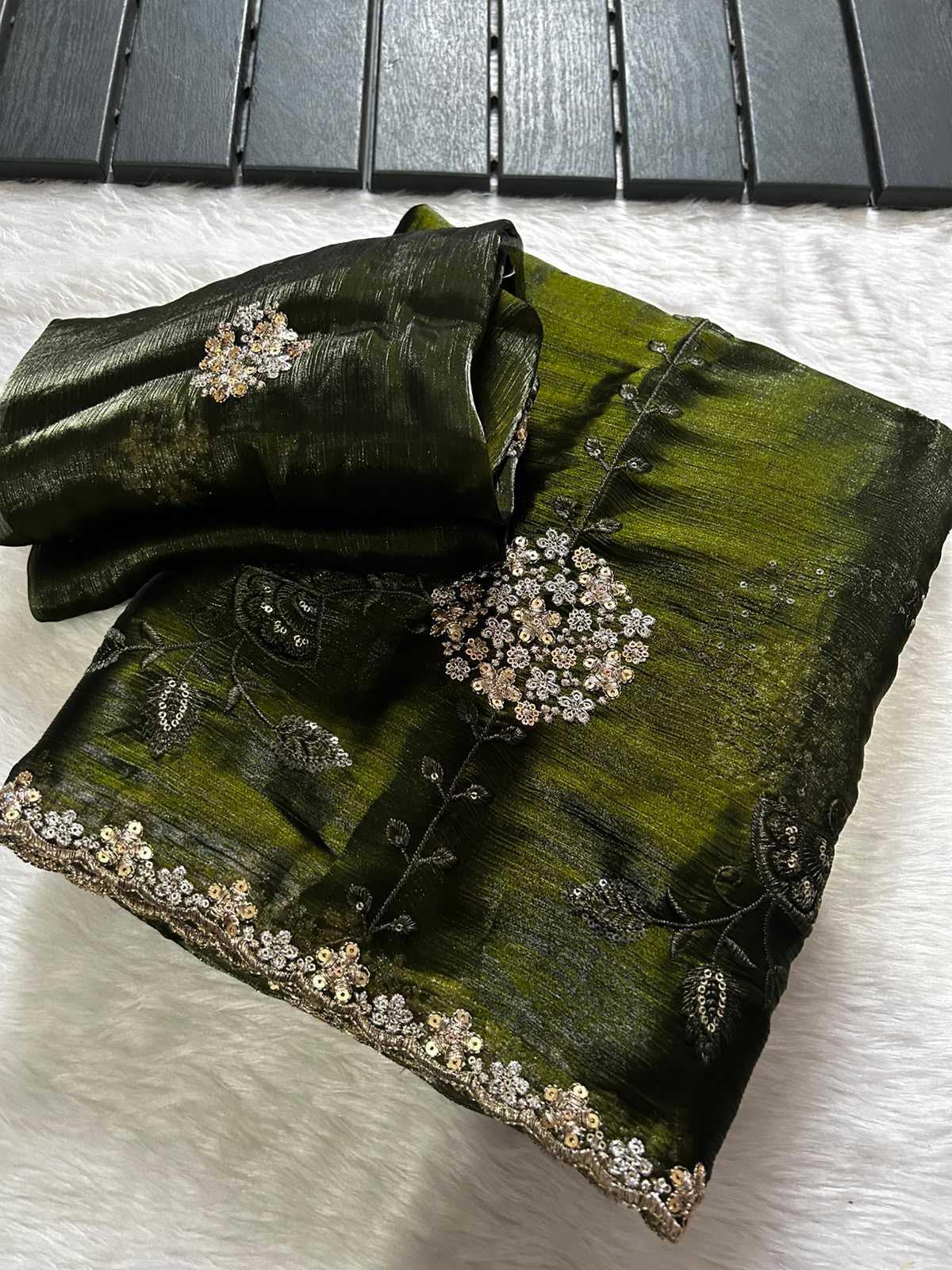 Satin Sequence Saree