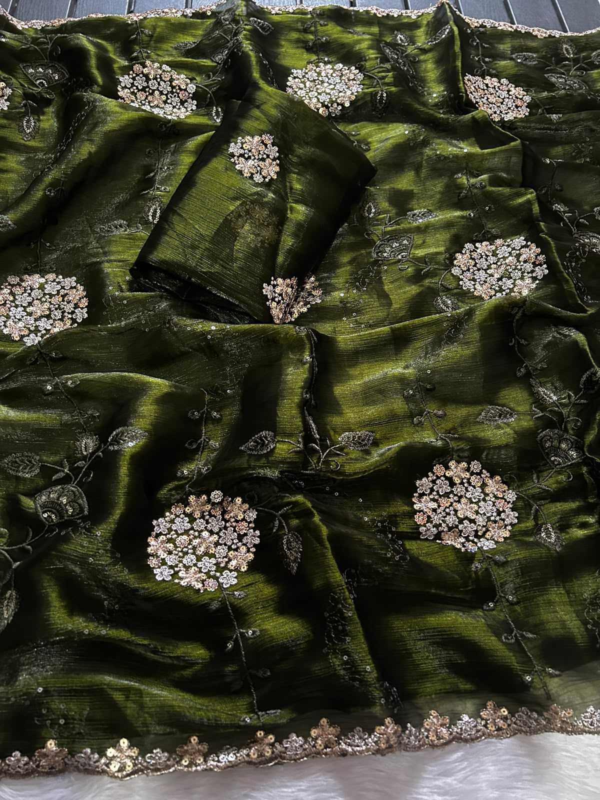 Satin Sequence Saree
