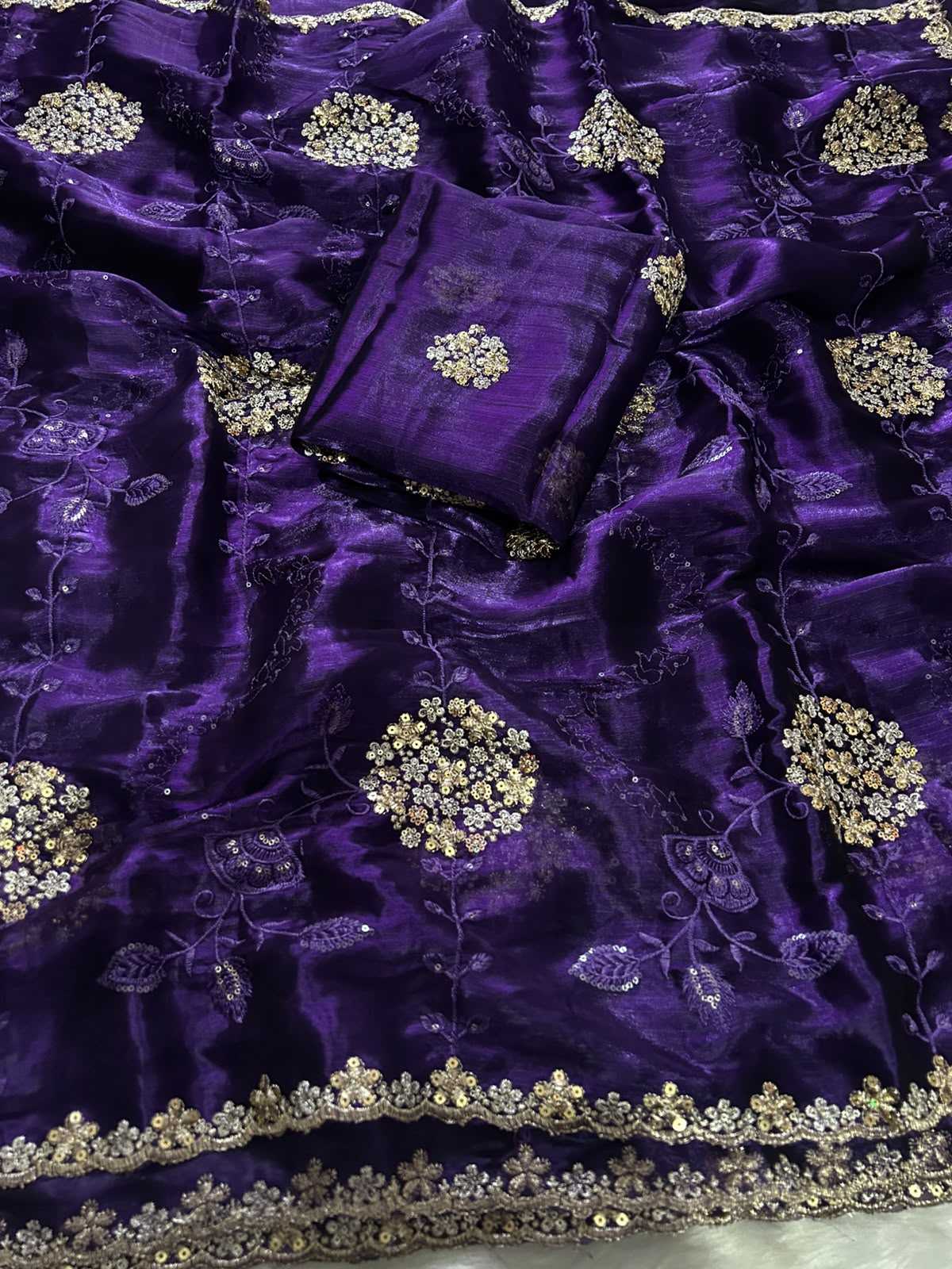 Satin Sequence Saree