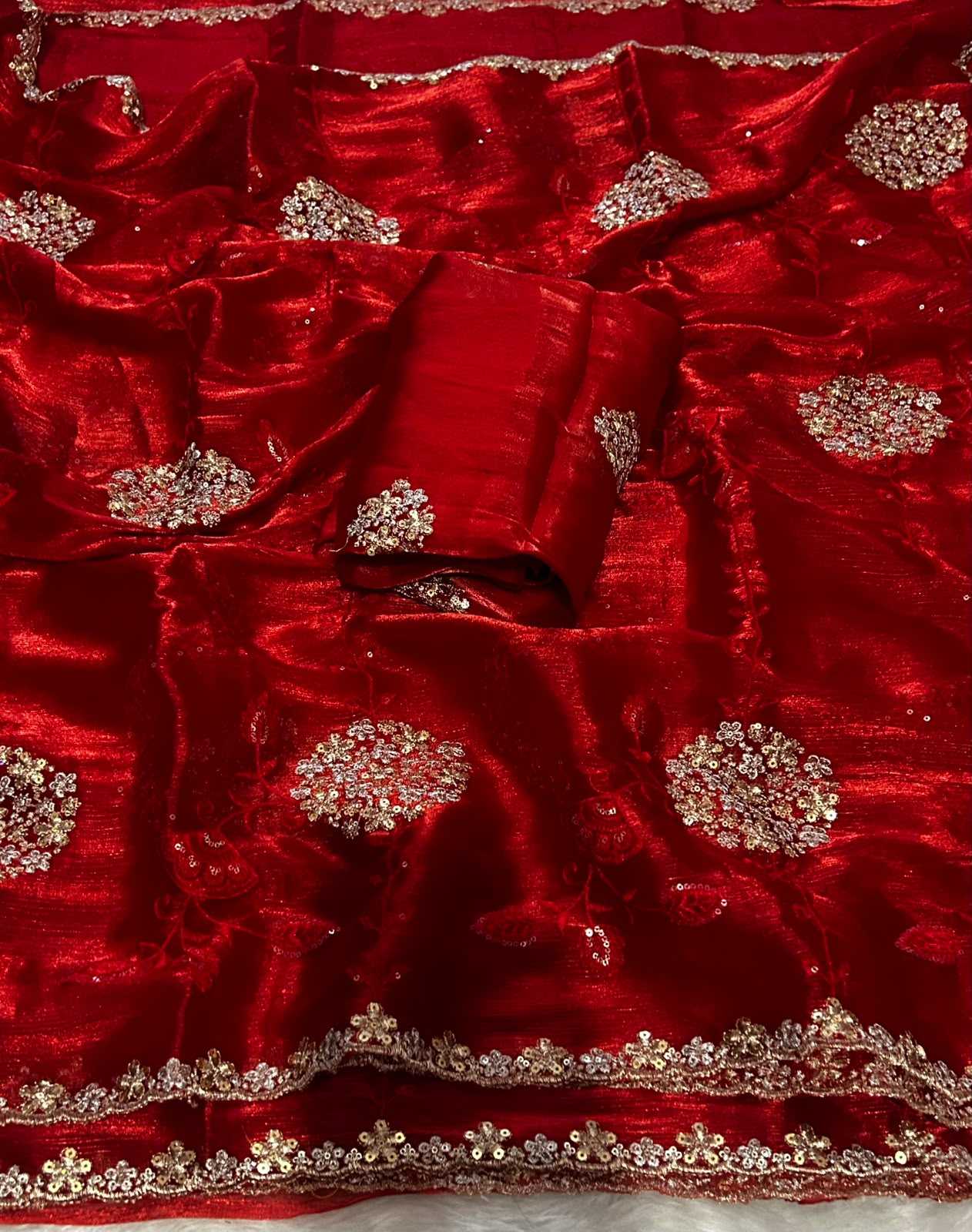 Satin Sequence Saree
