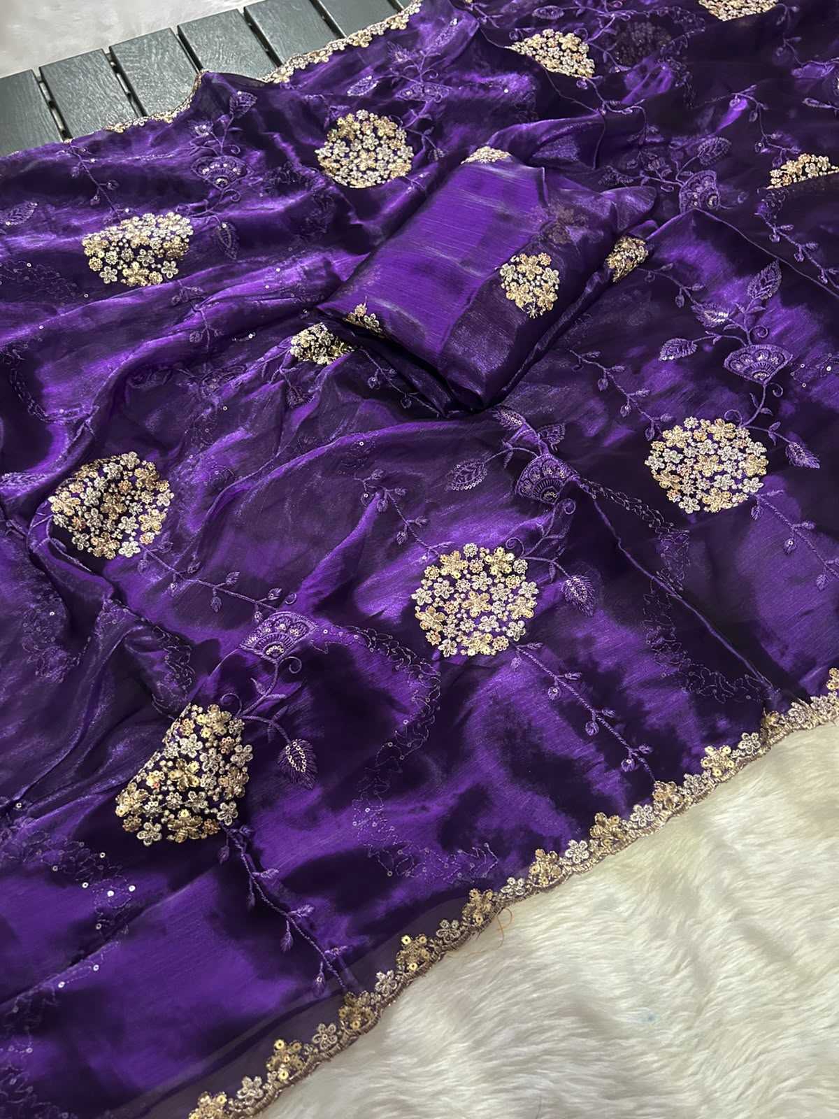 Satin Sequence Saree