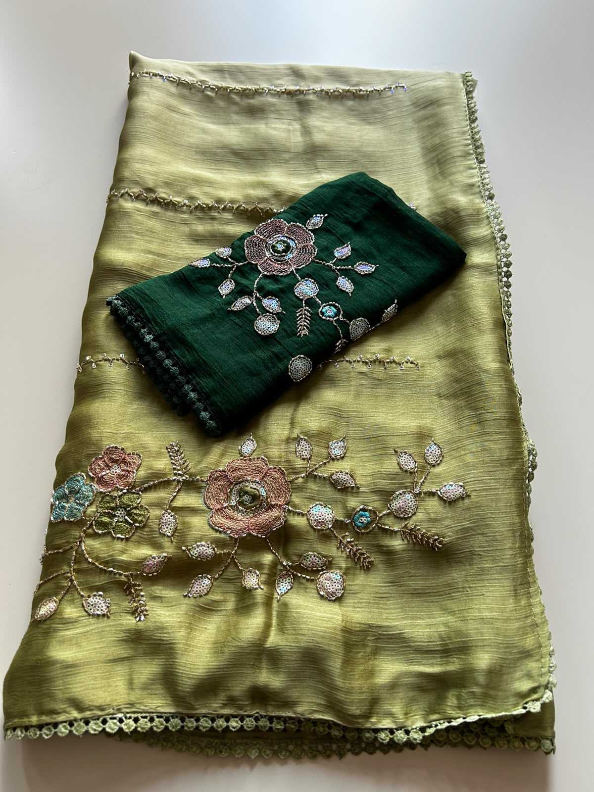 Chiffon Party Wear Silk Saree