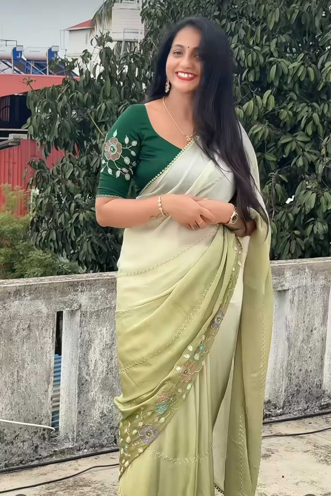 Chiffon Party Wear Silk Saree