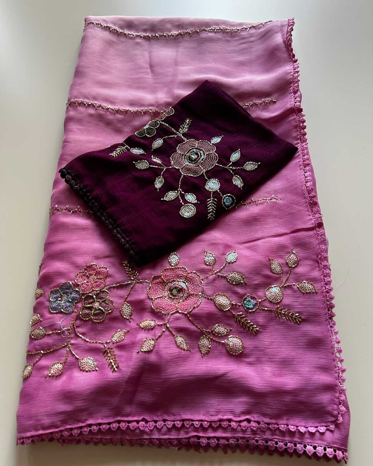 Chiffon Party Wear Silk Saree