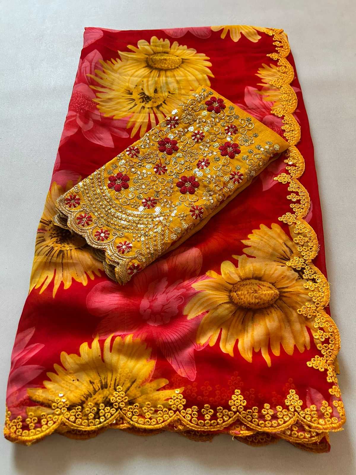 Georgette Printed Saree
