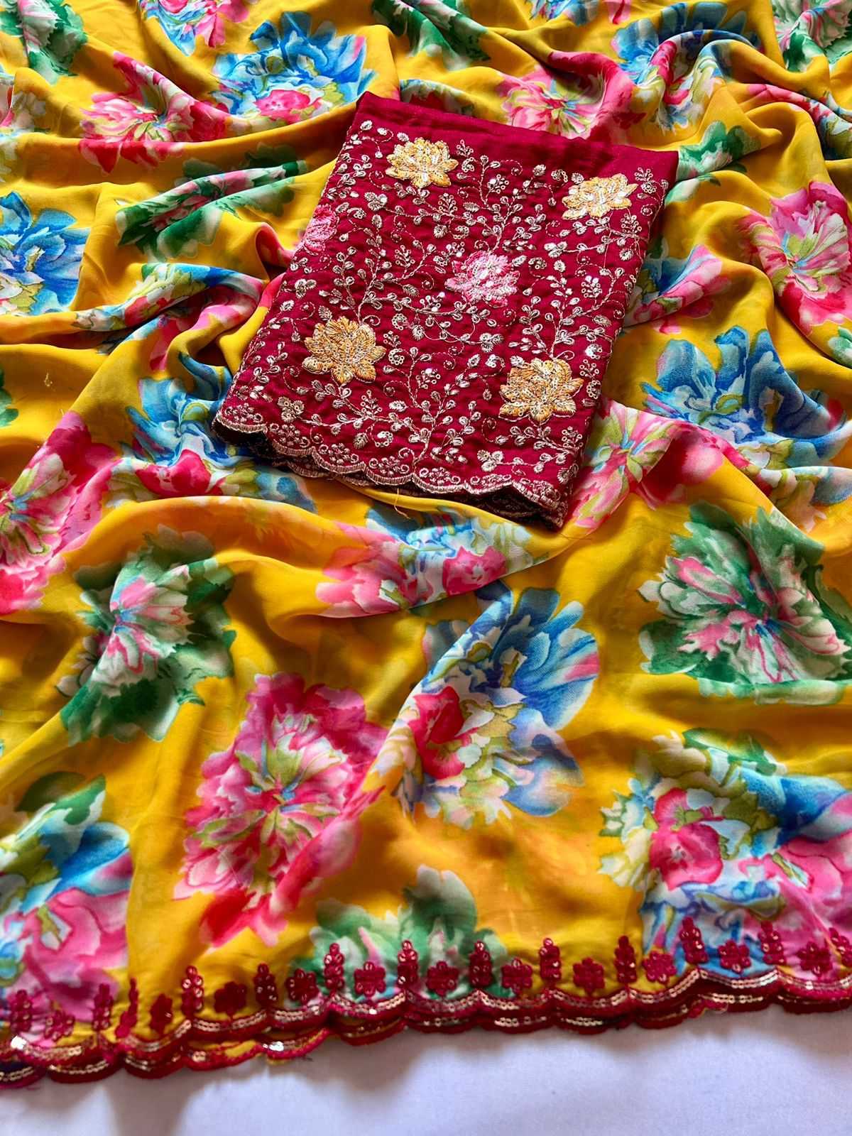 Georgette Printed Saree
