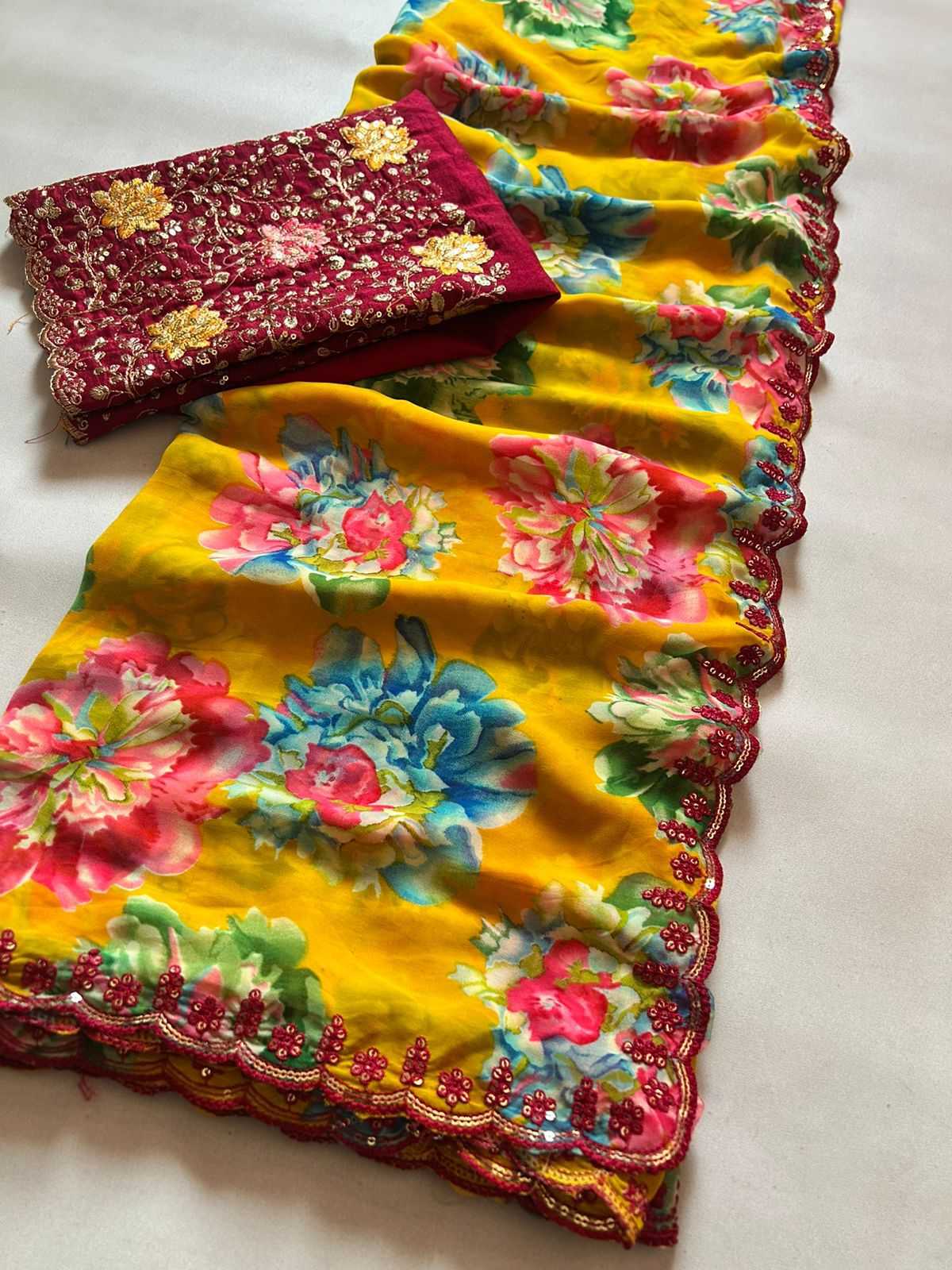 Georgette Printed Saree