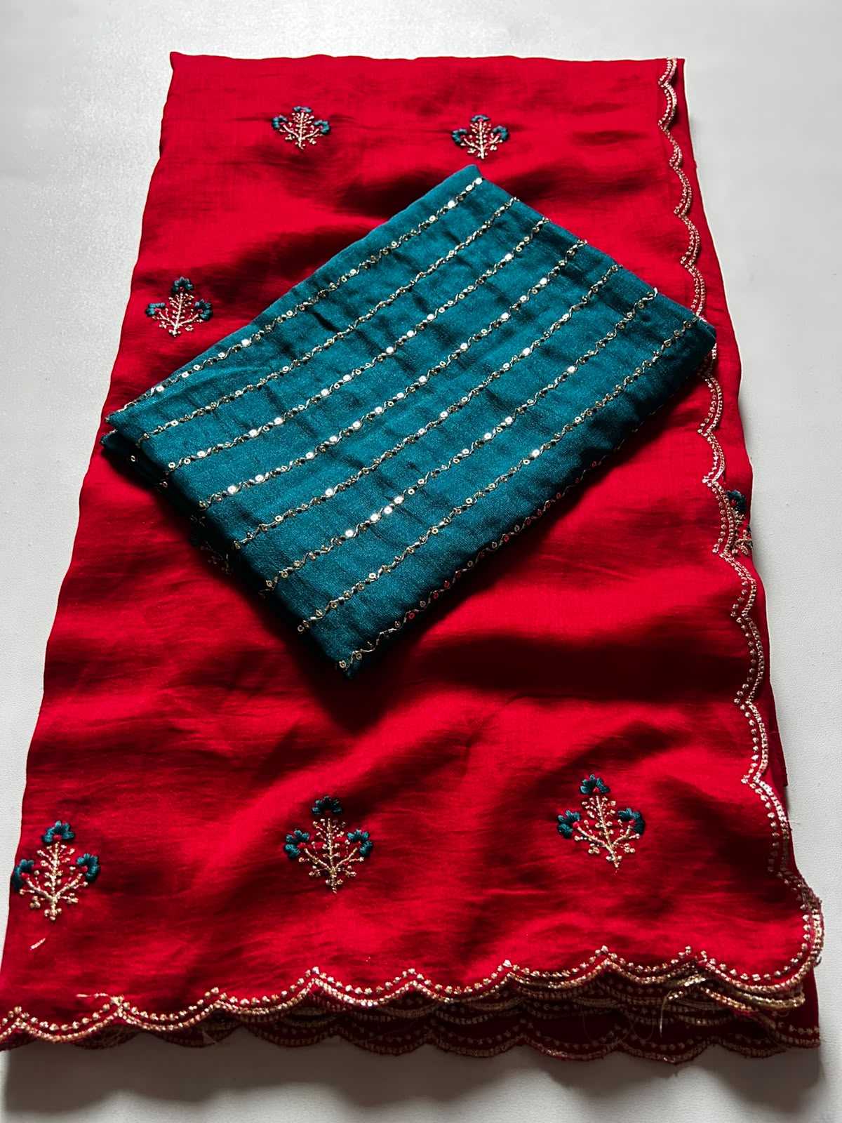 Vichitra Silk Designer Saree