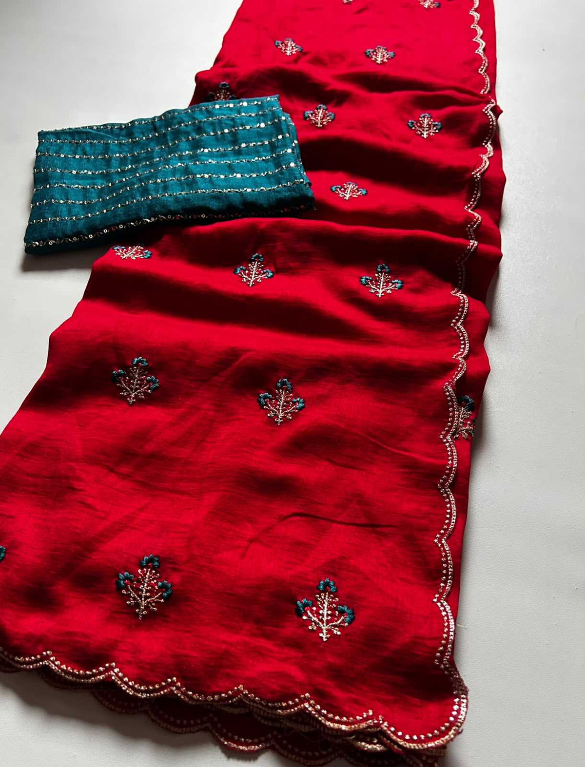 Vichitra Silk Designer Saree