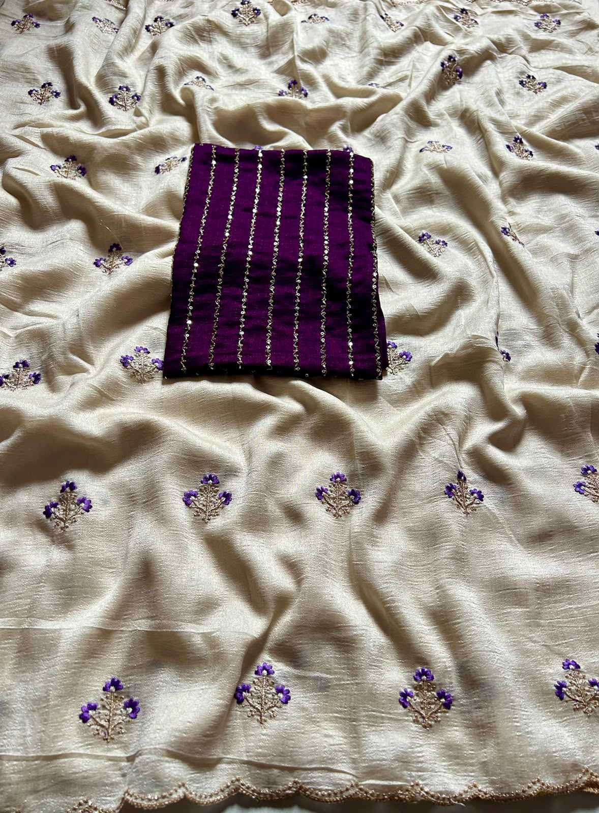 Vichitra Silk Designer Saree