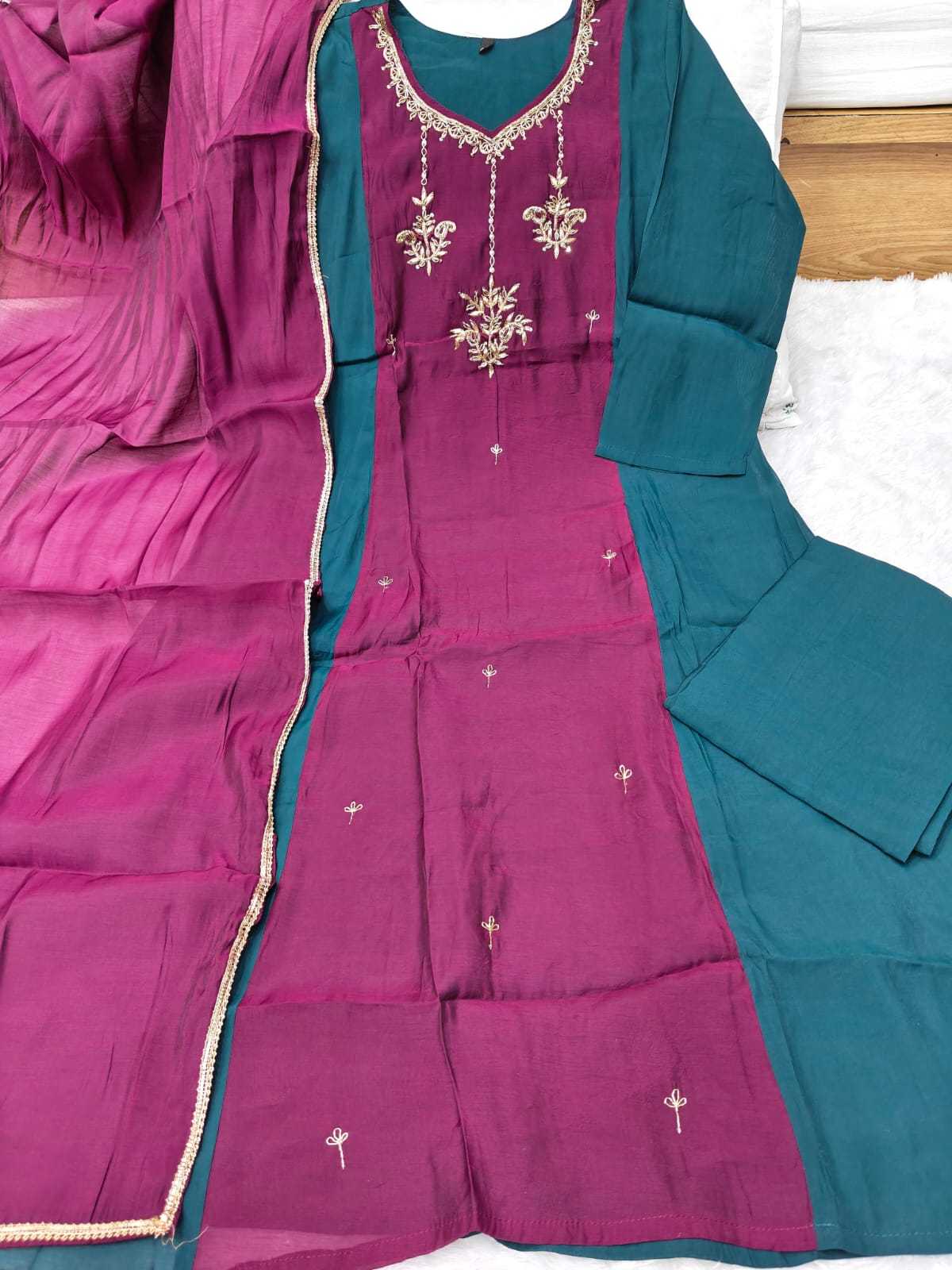 Aarohi Chanderi Silk Zari Work Suit