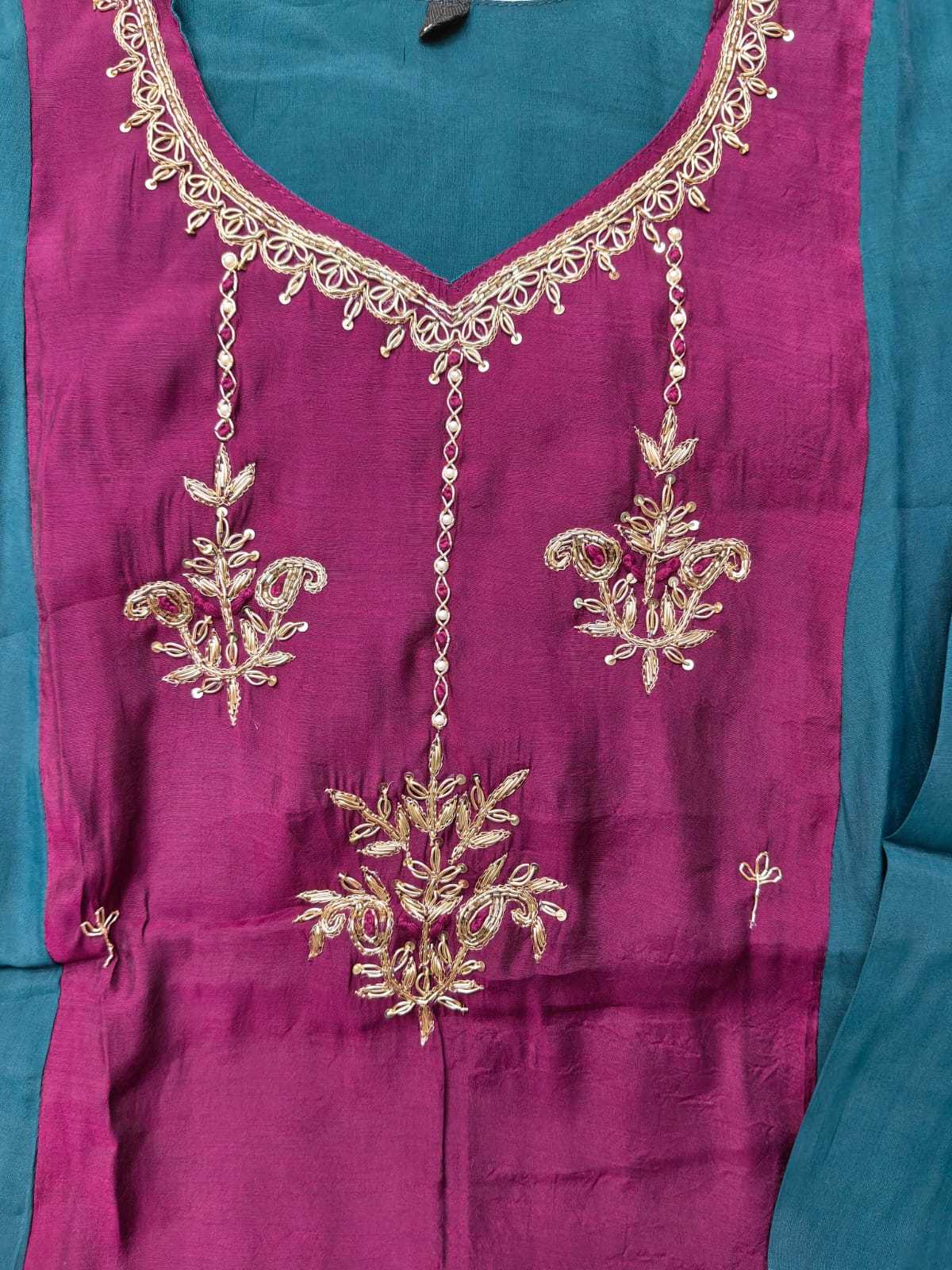 Aarohi Chanderi Silk Zari Work Suit