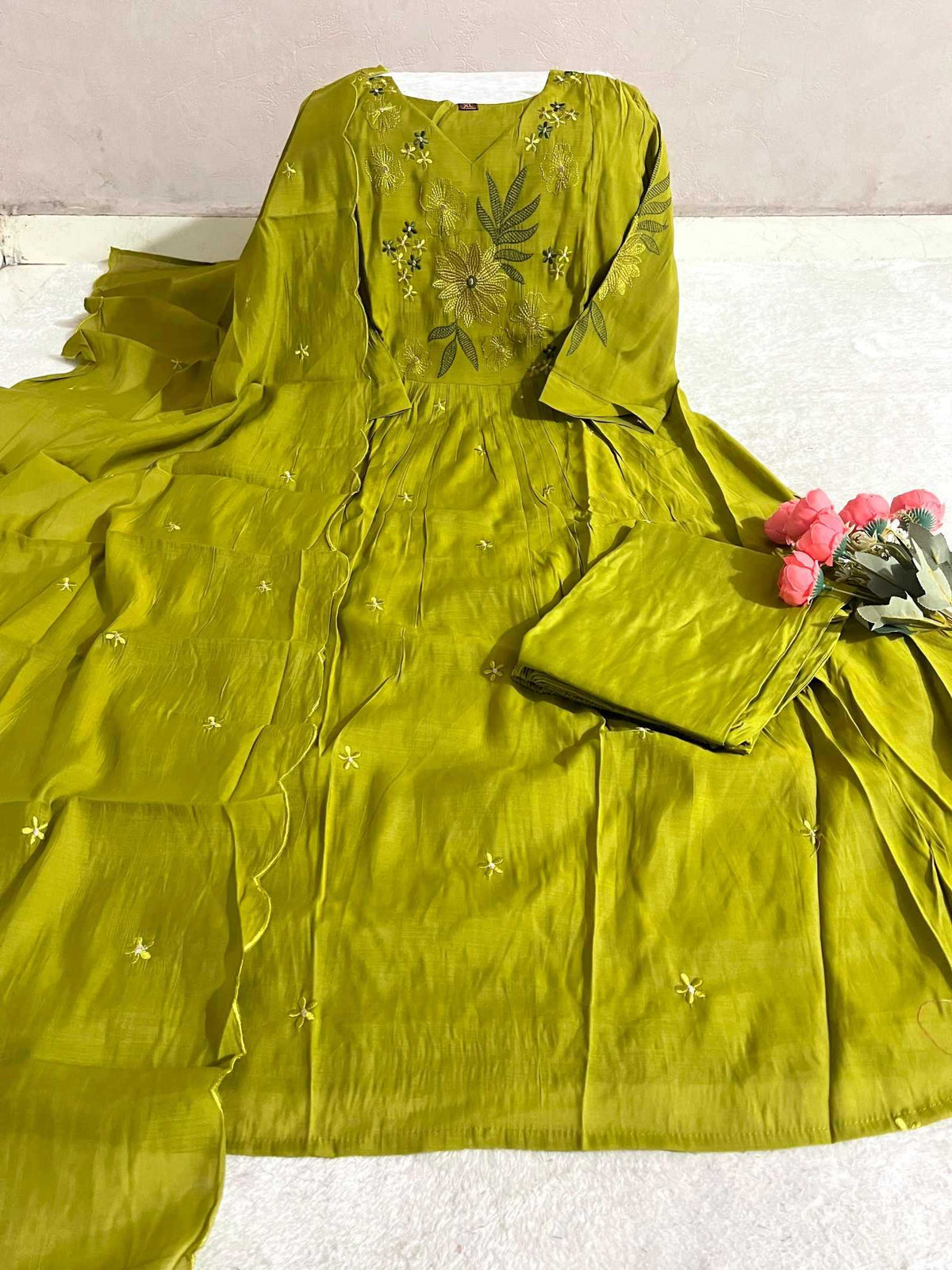 Chanderi Soft Festive Kurti