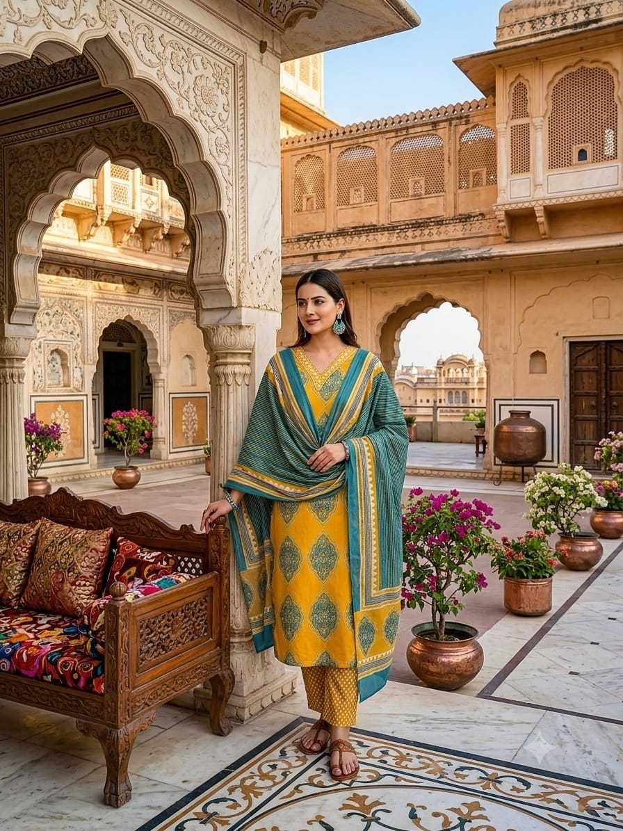 Cotton Embroidery Suit
