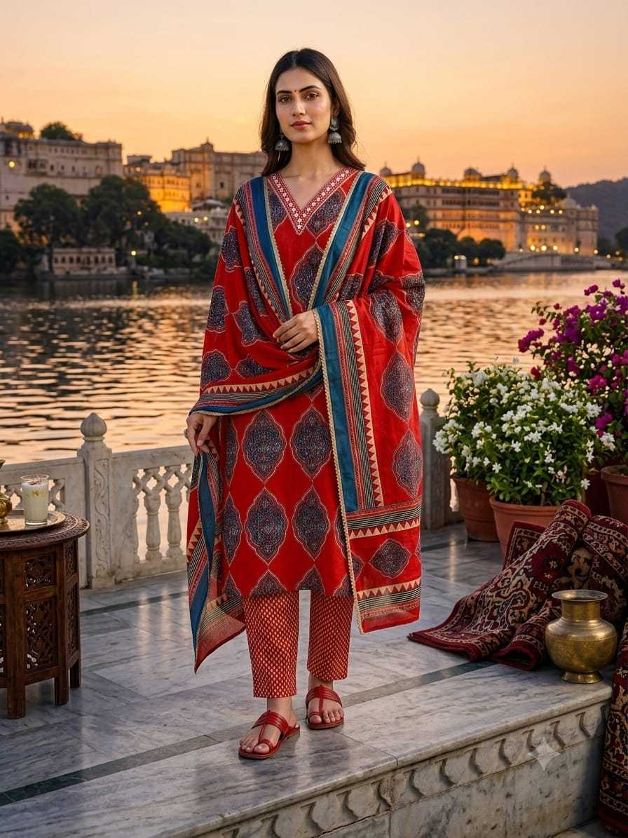 Cotton Embroidery Suit