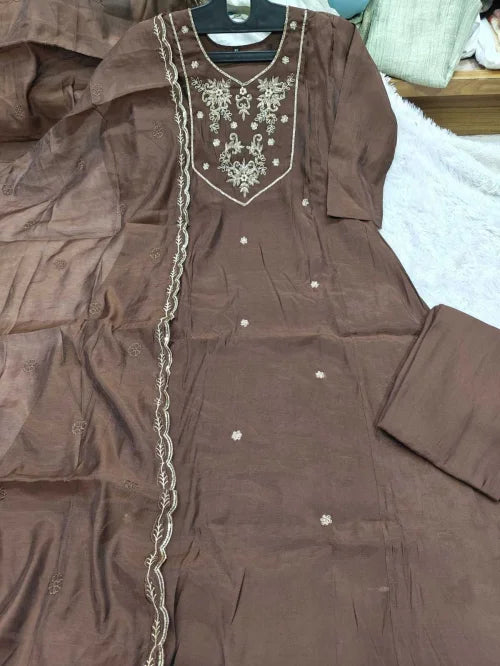 Devika Chanderi Silk Designer Suit