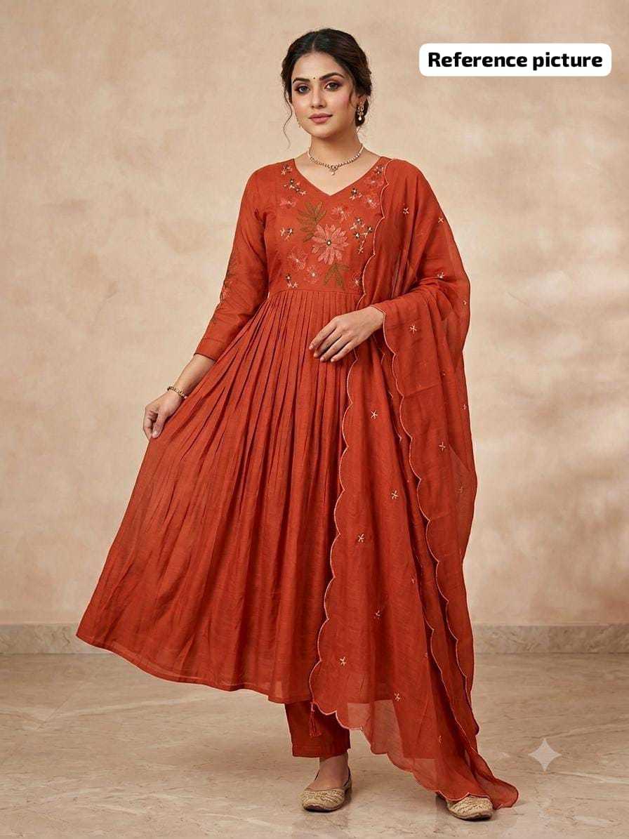 Chanderi Soft Anarkali Kurti