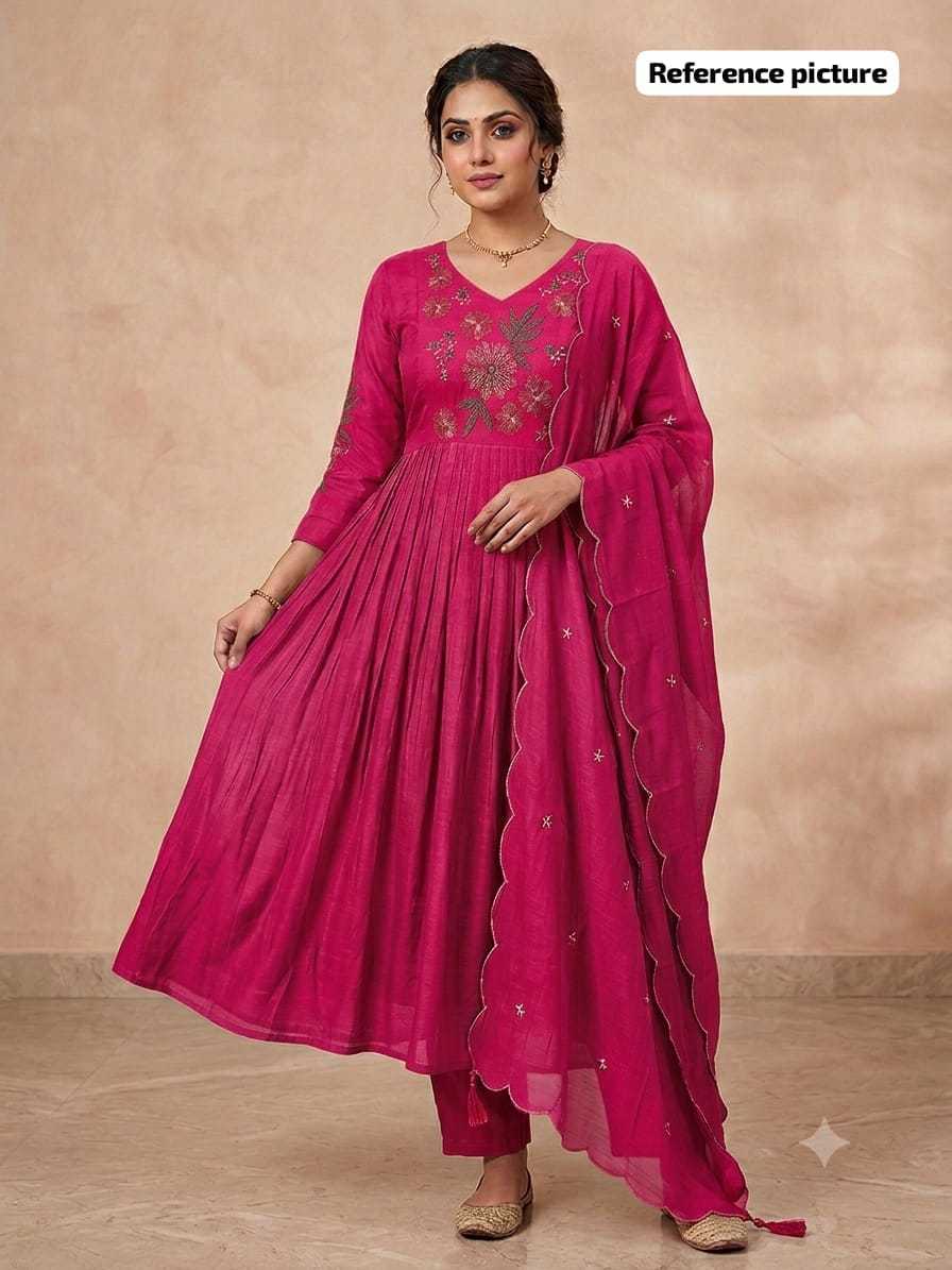 Chanderi Soft Anarkali Kurti