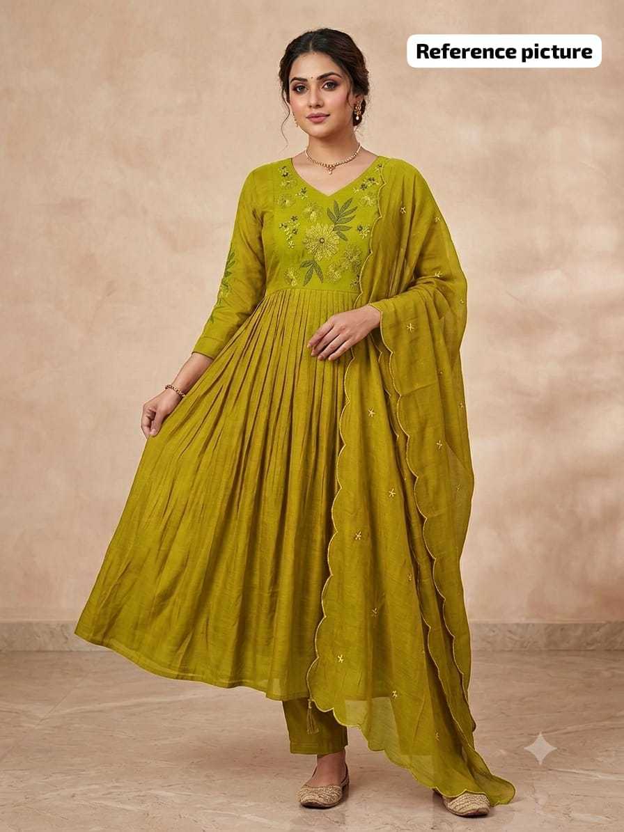 Chanderi Soft Anarkali Kurti