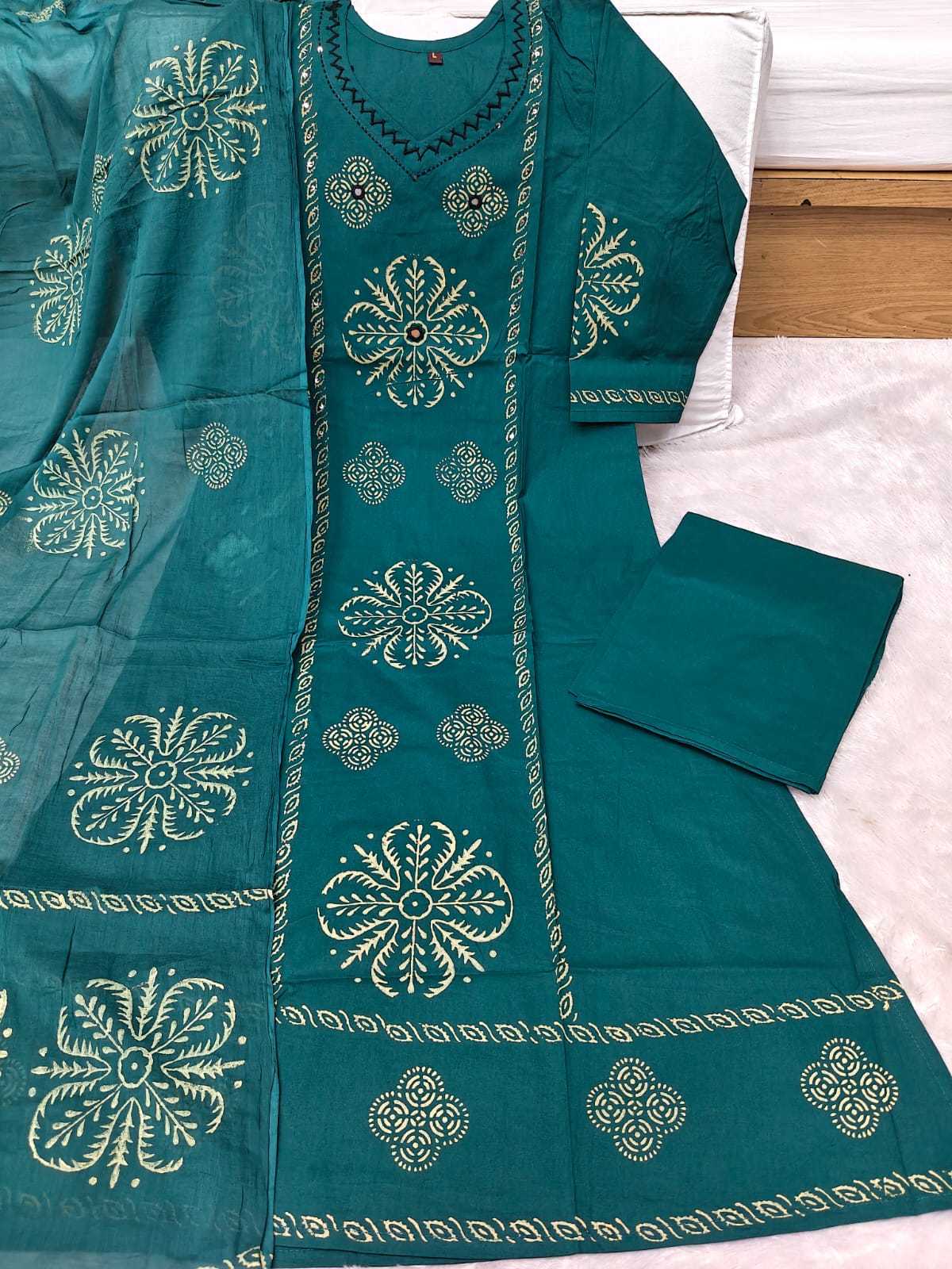 Cotton Mirror Work Kurti