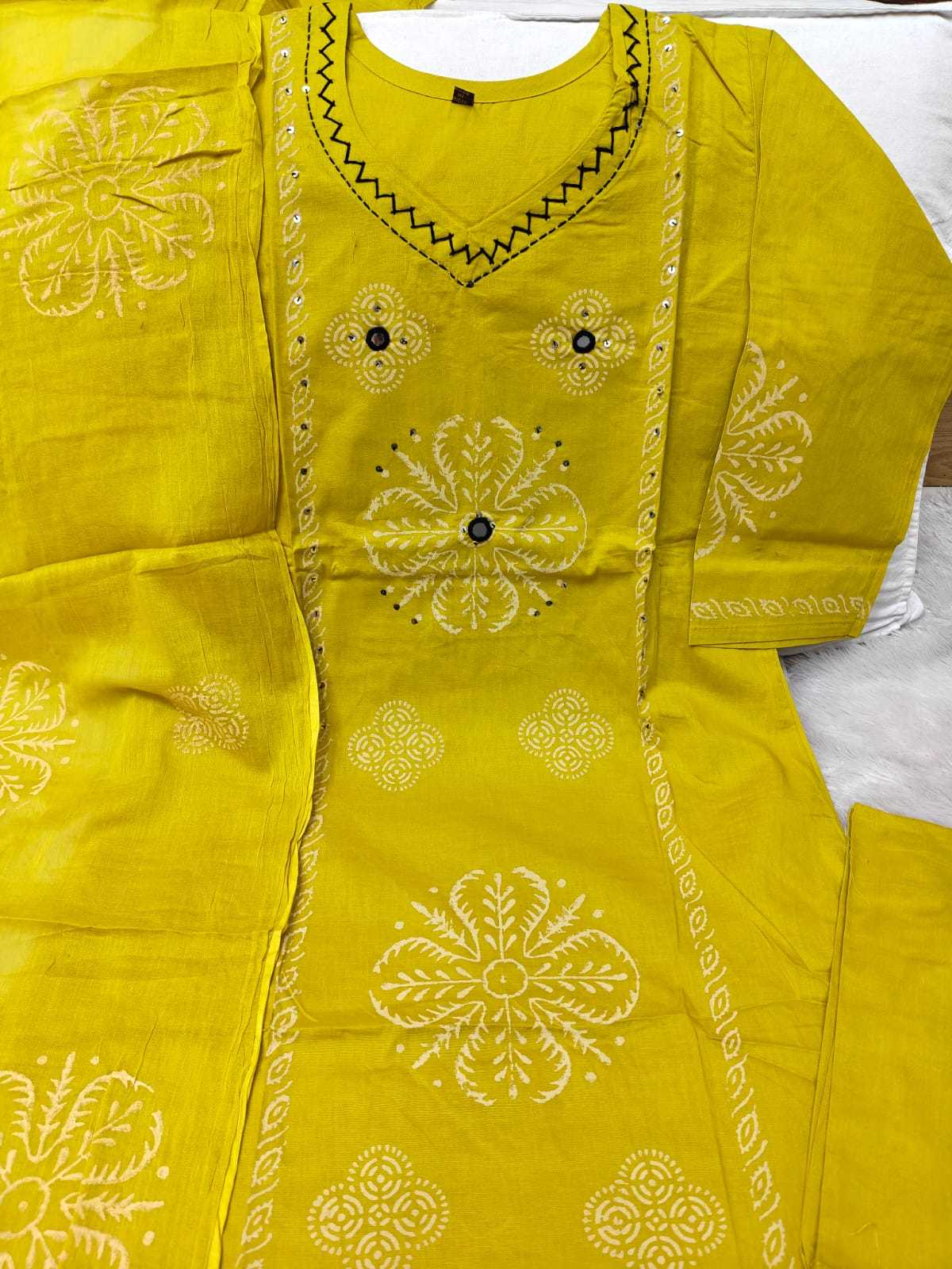 Cotton Mirror Work Kurti