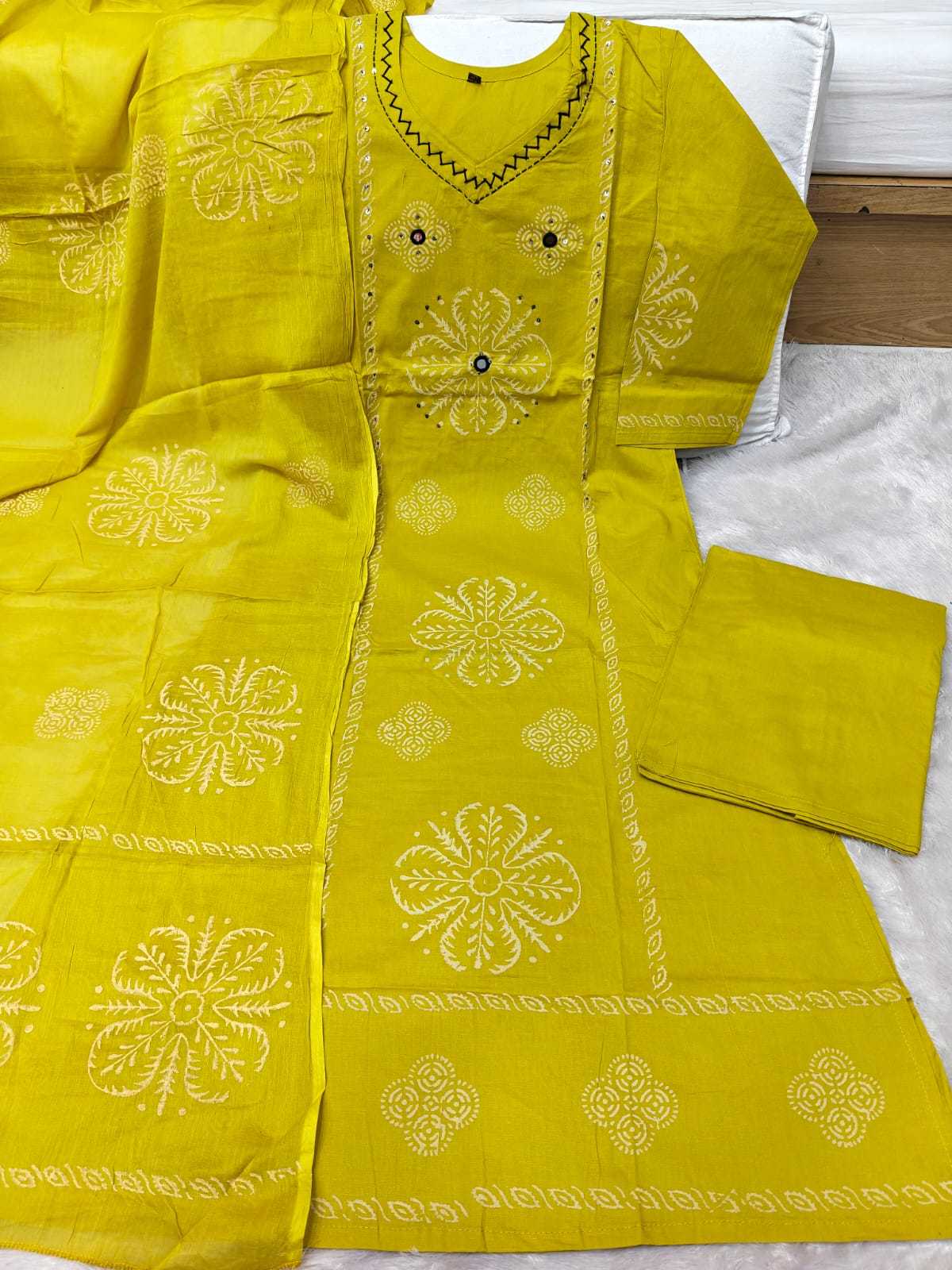 Cotton Mirror Work Kurti