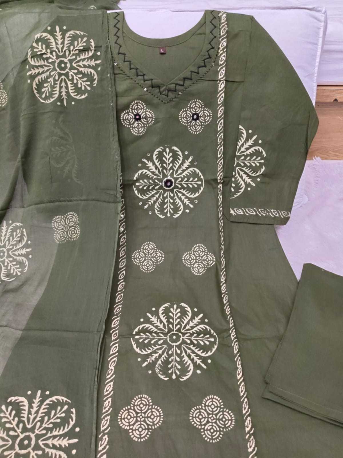 Cotton Mirror Work Kurti