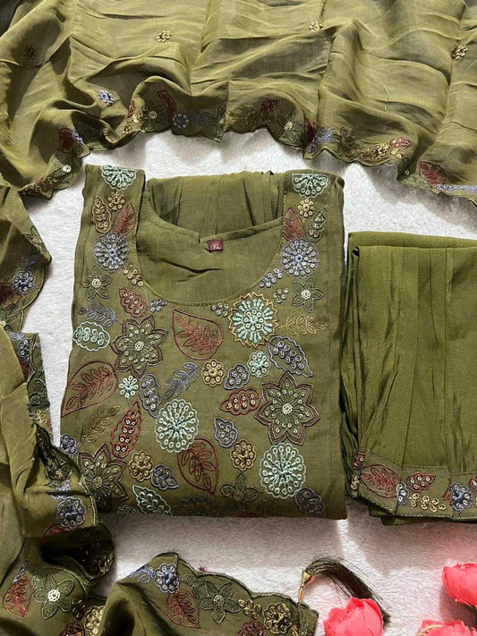 Roshika Chanderi Soft Anarkali Suit