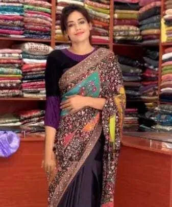 Chinon Silk Designer Saree 01