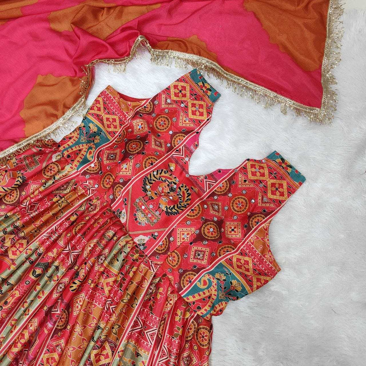 Chinon Silk Party Gown