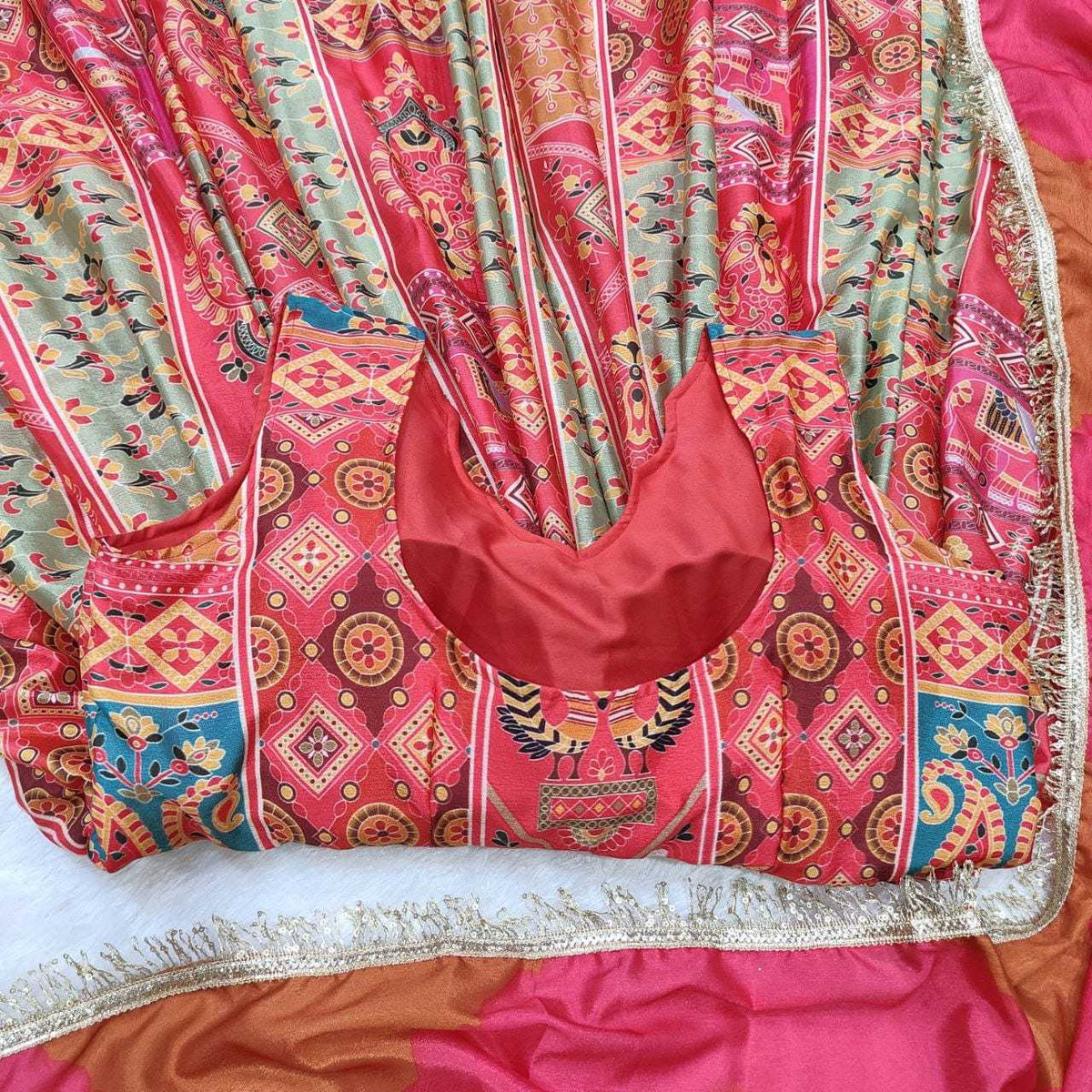 Chinon Silk Party Gown