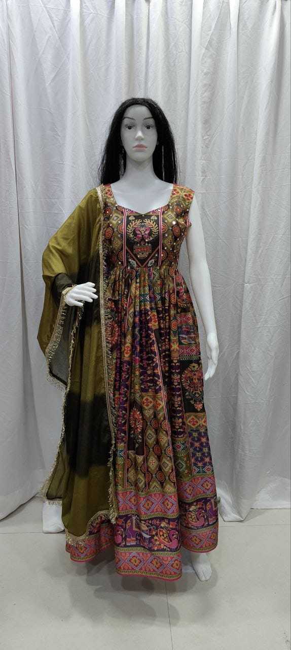 Chinon Silk Party Gown