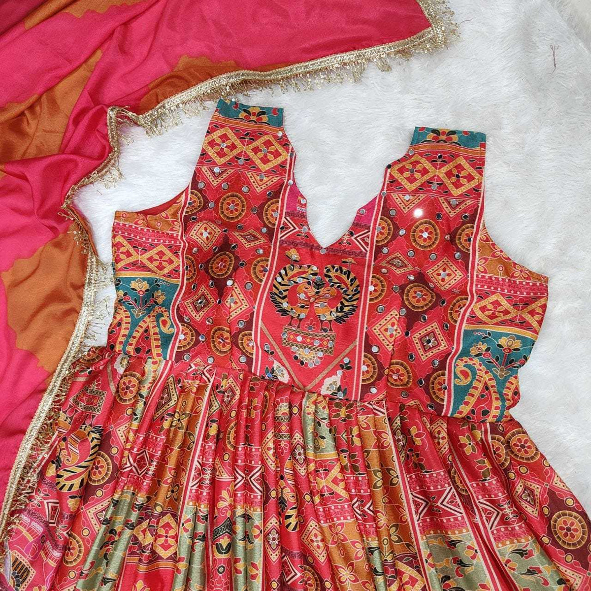 Chinon Silk Party Gown