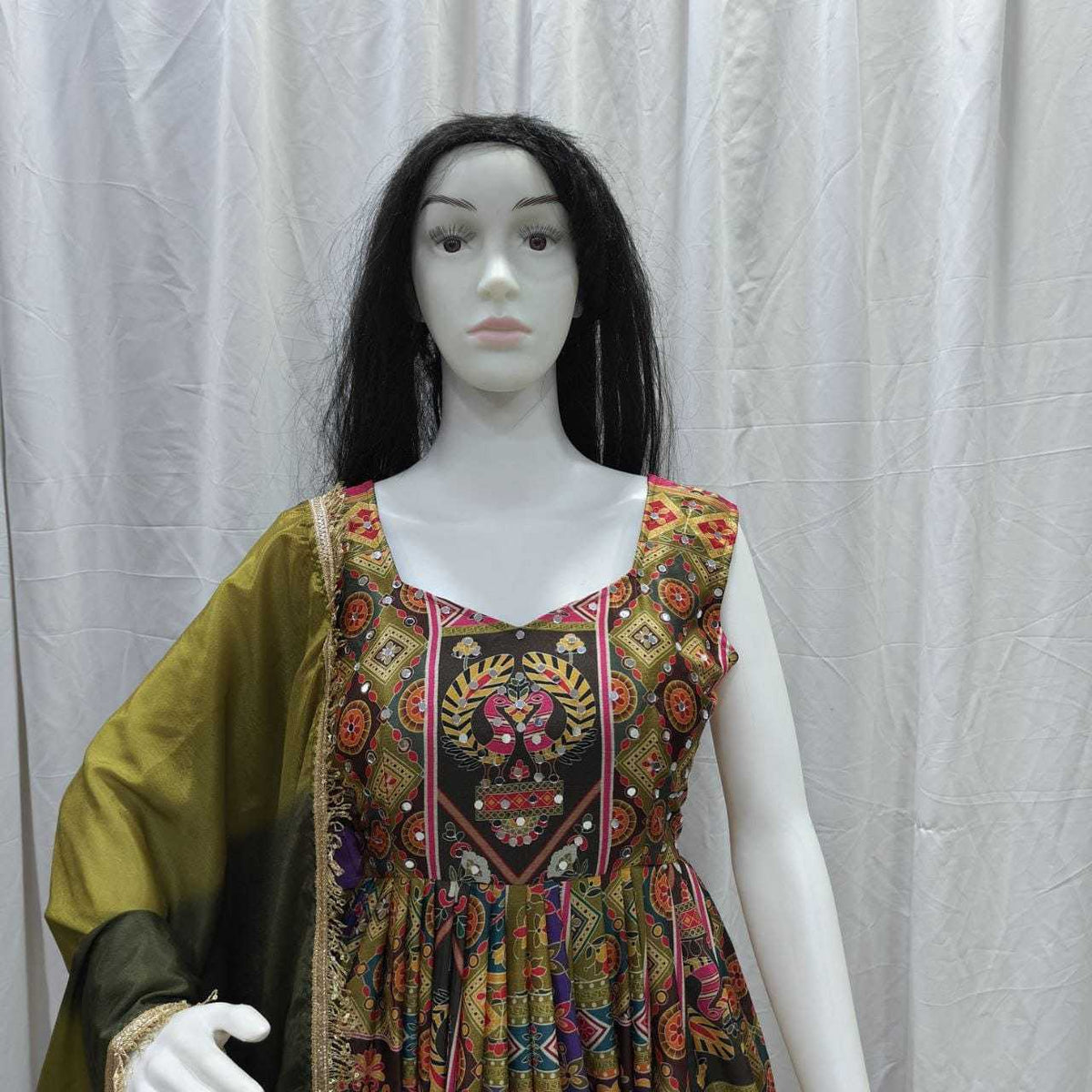Chinon Silk Party Gown