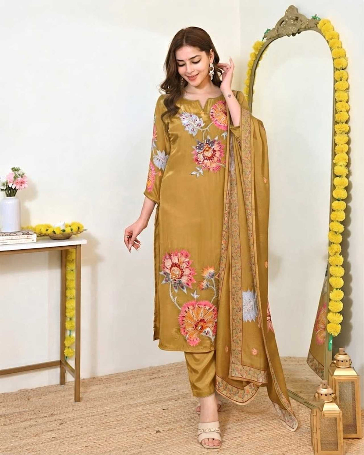 Muslin Party Wear Kurti in Blue